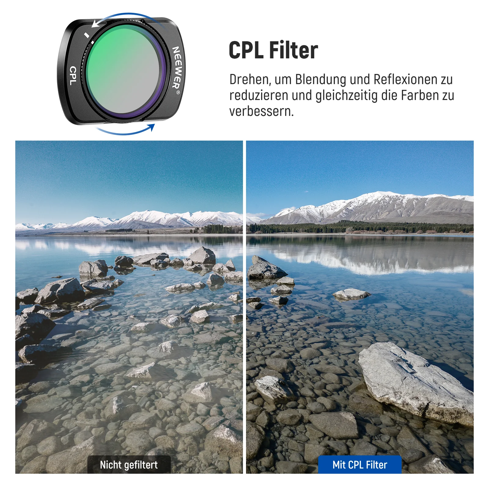 NEEWER FL-B08 ND Filter Set mit 0,75X Weitwinkelobjektiv für DJI Osmo Pocket 3/Pocket 4 & Xtra Muse - Image 5