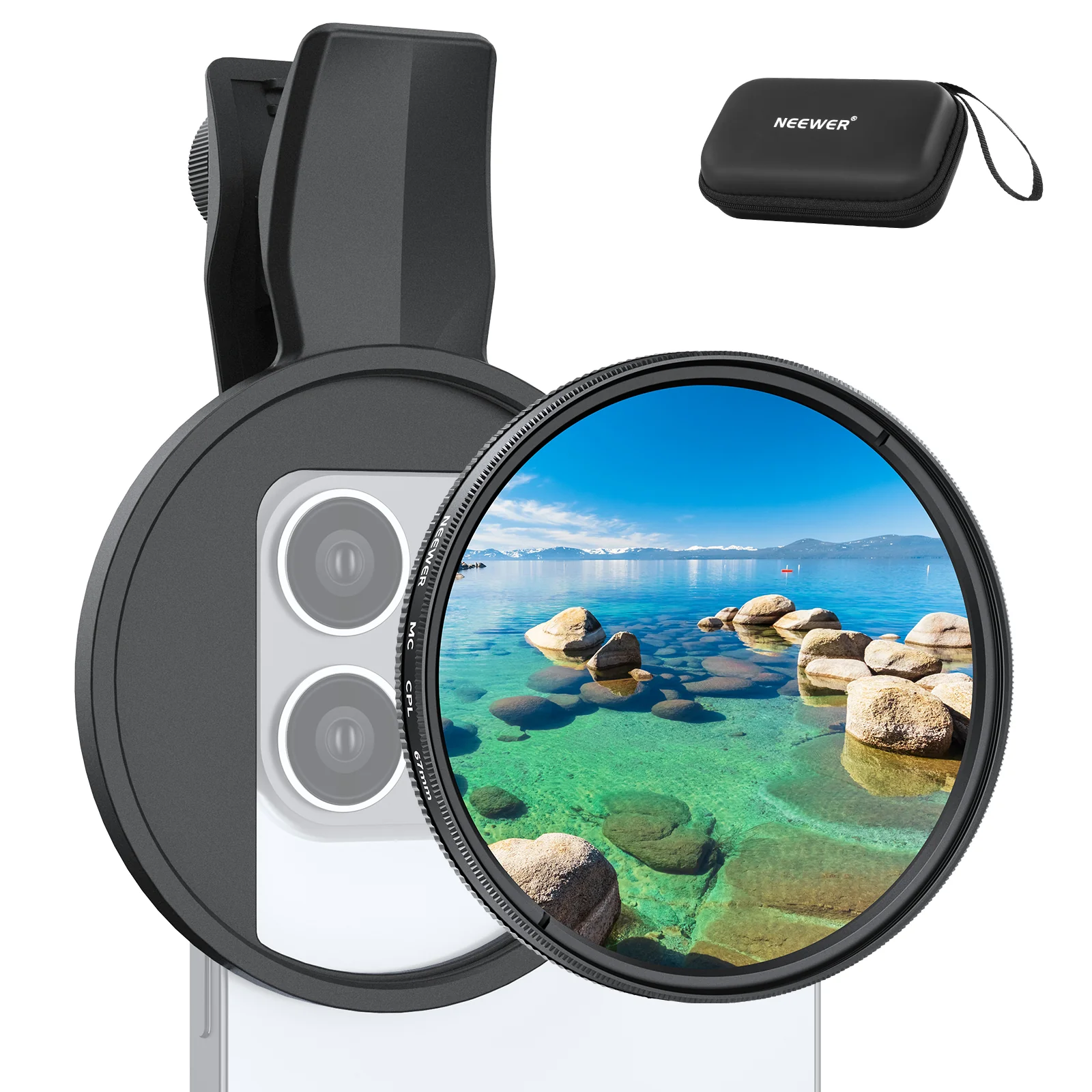 NEEWER FL-B23 67mm Clip On CPL Filter