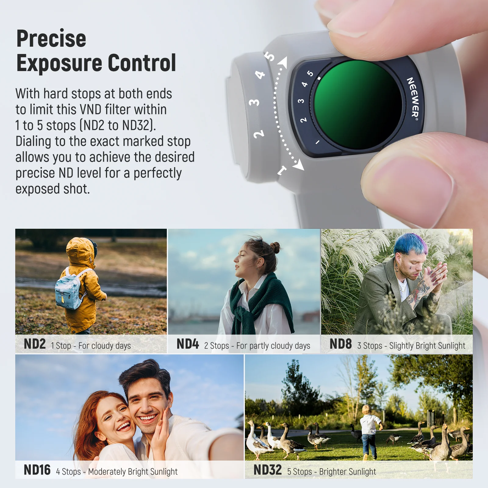 NEEWER FL-B27/FL-B28 Filter Set mit 0,75X Weitwinkelobjektiv für DJI Osmo Pocket 3/Pocket 4 & Xtra Muse - Image 15