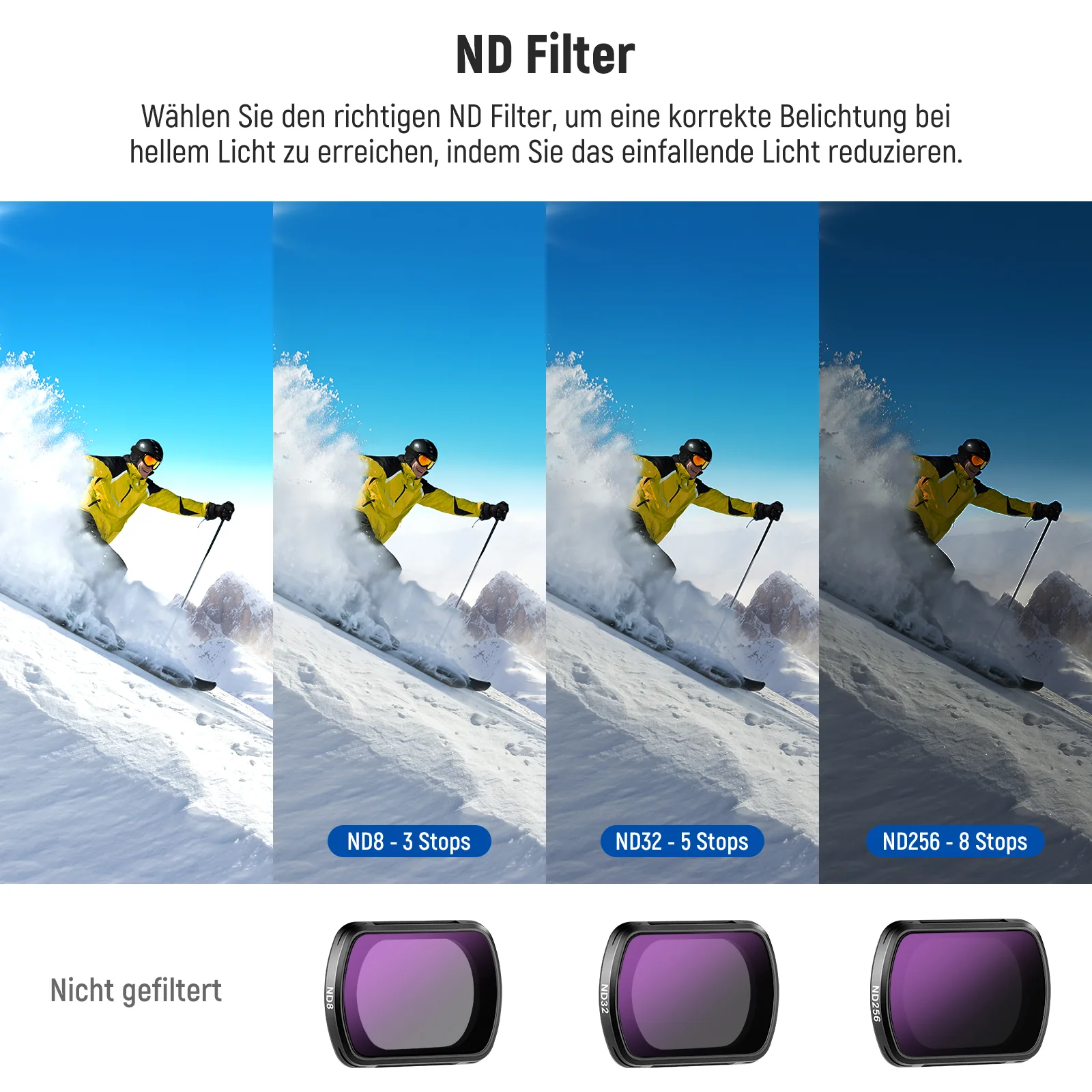 NEEWER FL-B27/FL-B28 Filter Set mit 0,75X Weitwinkelobjektiv für DJI Osmo Pocket 3/Pocket 4 & Xtra Muse - Image 6