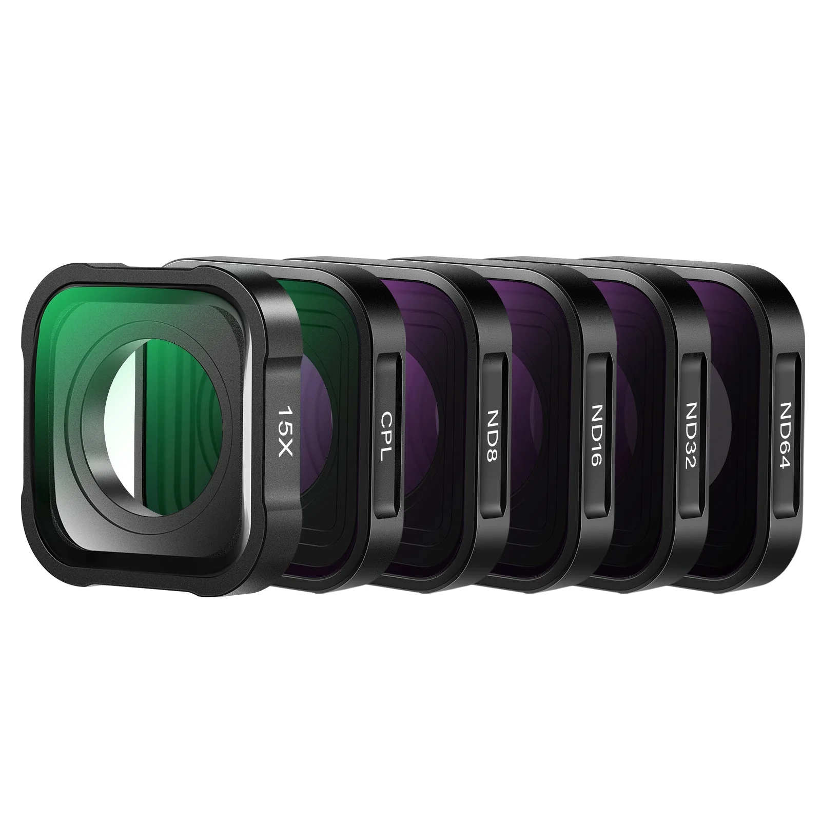NEEWER FL-GP24 ND Filter Set mit 15X Vergrößerungslinse für GoPro Hero 13 12 11 10 9