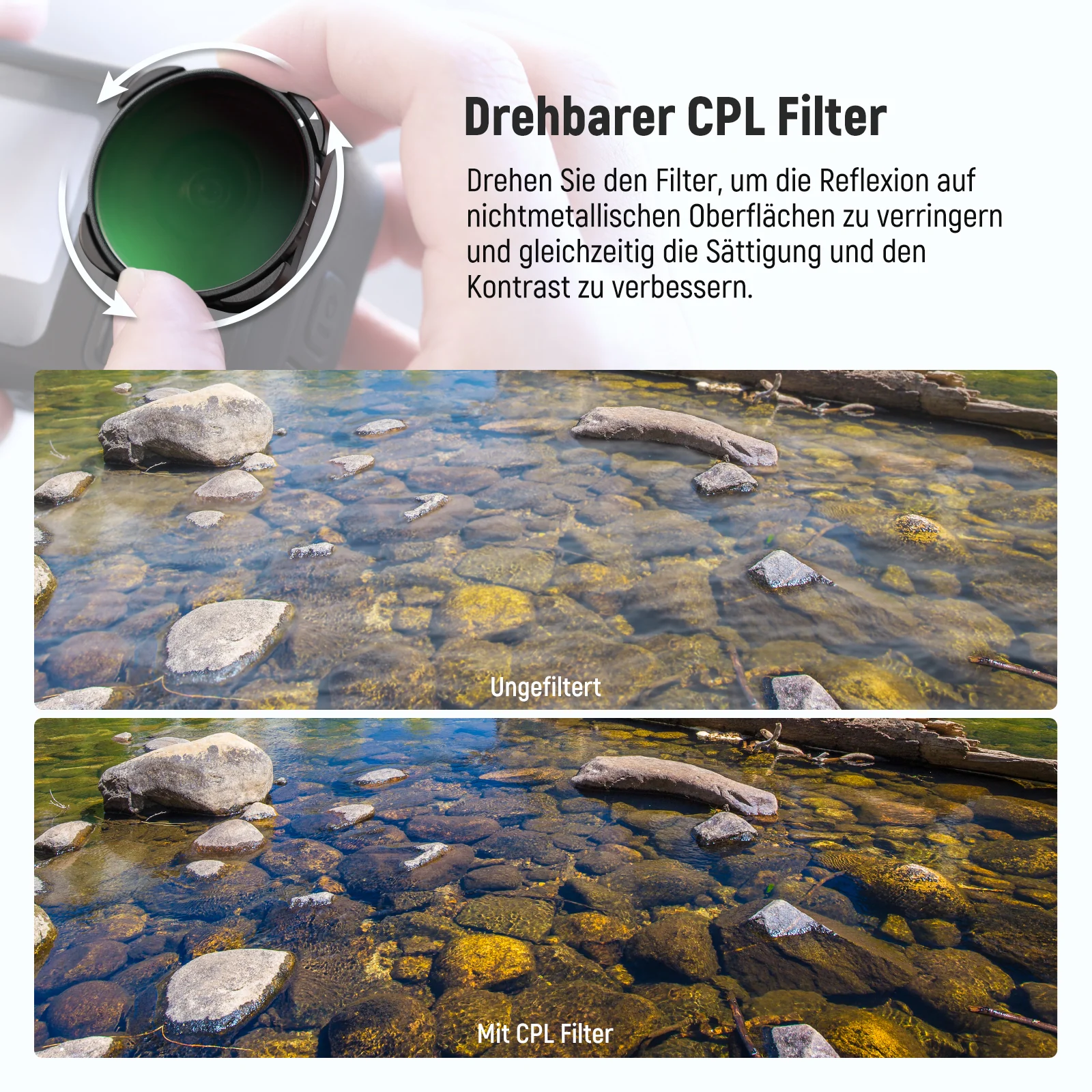 NEEWER FL-GP24 ND Filter Set mit 15X Vergrößerungslinse für GoPro Hero 13 12 11 10 9 - Image 15
