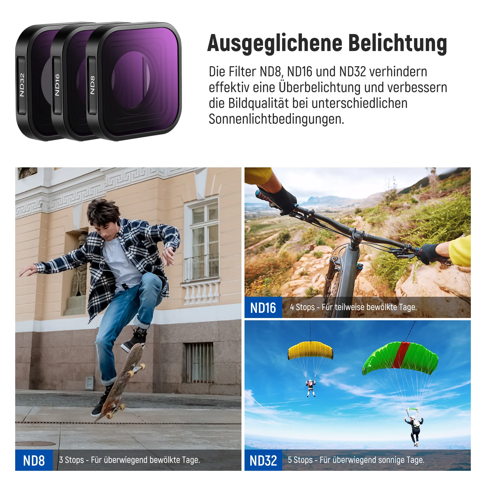 NEEWER FL-GP24 ND Filter Set mit 15X Vergrößerungslinse für GoPro Hero 13 12 11 10 9 - Image 16