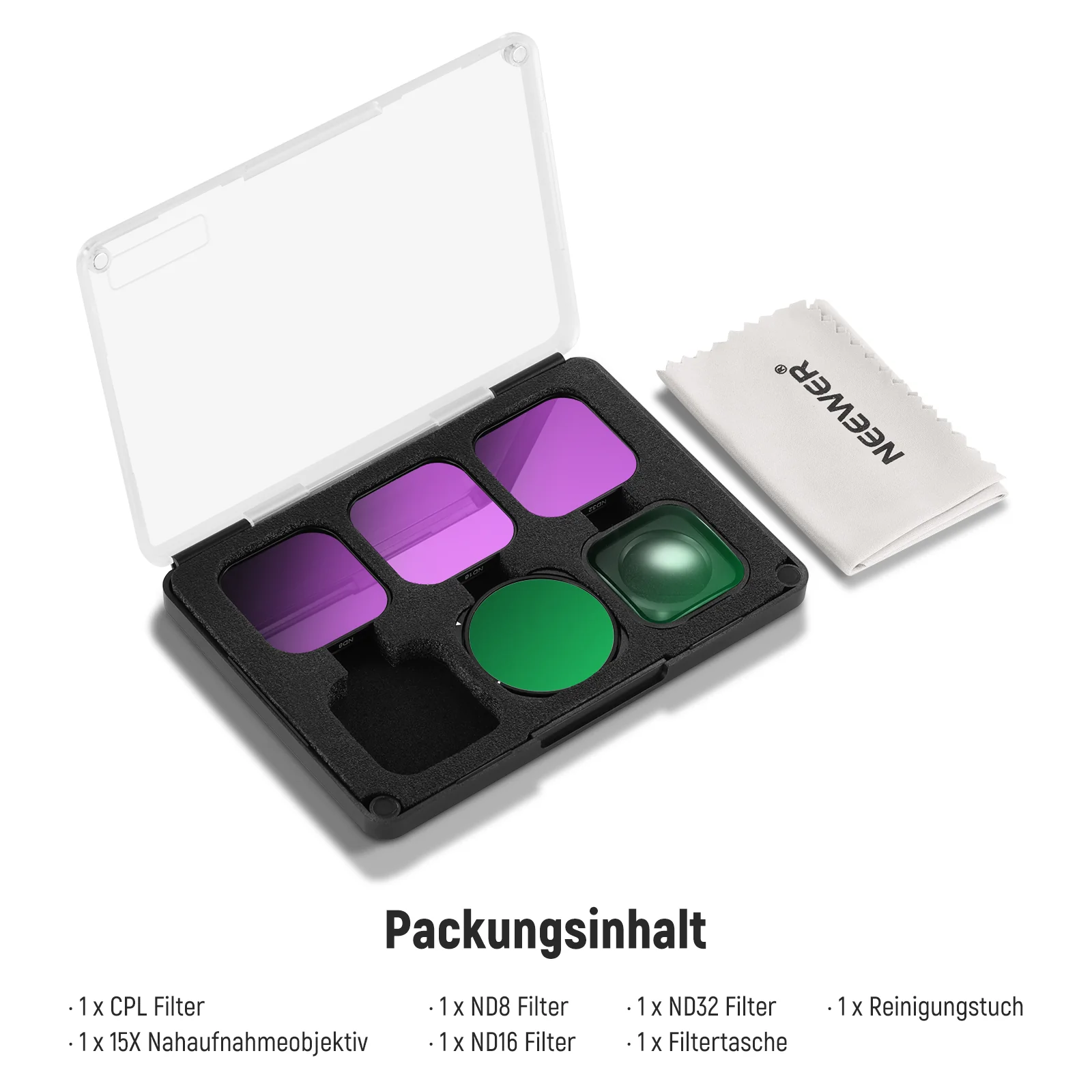 NEEWER FL-GP24 ND Filter Set mit 15X Vergrößerungslinse für GoPro Hero 13 12 11 10 9 - Image 18