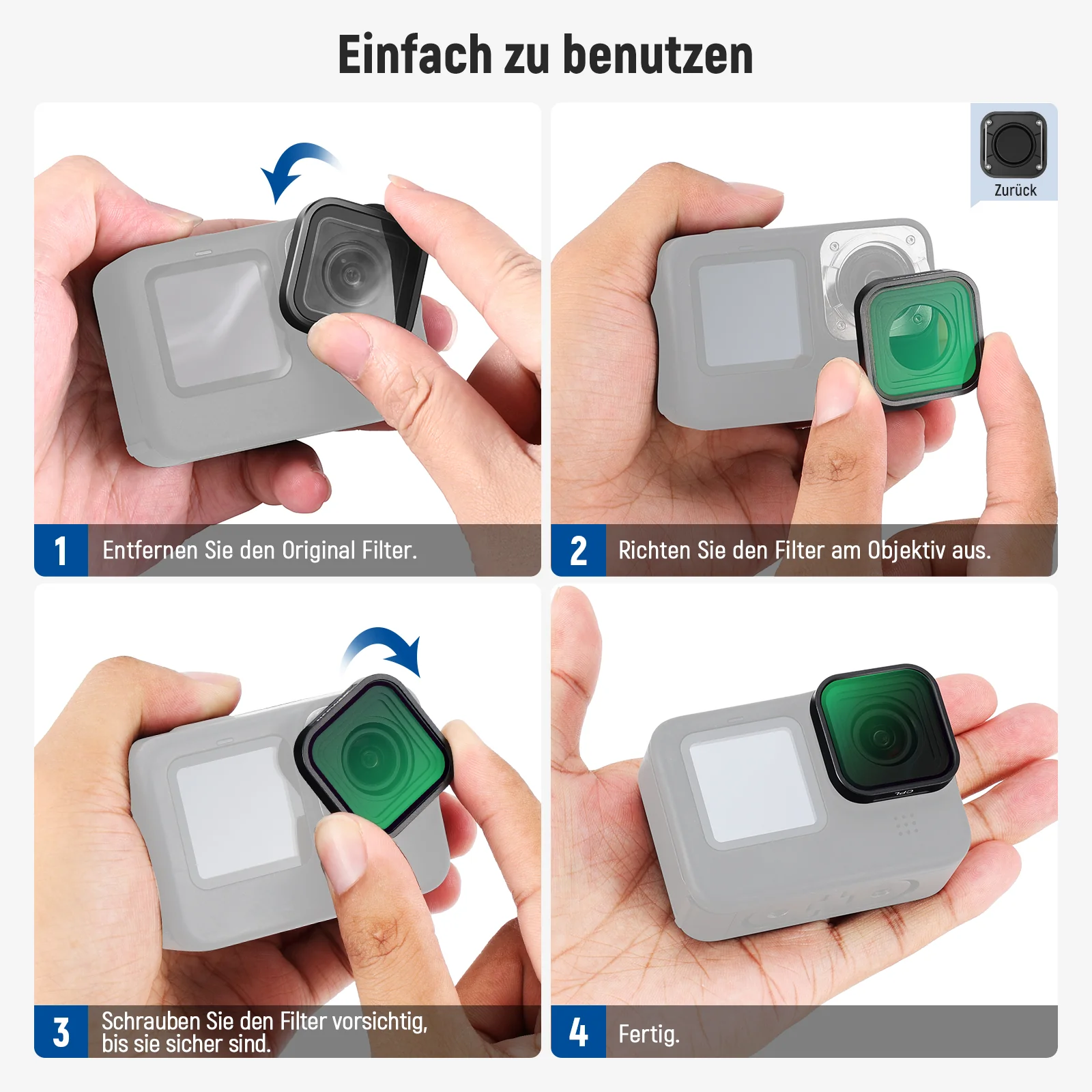 NEEWER FL-GP24 ND Filter Set mit 15X Vergrößerungslinse für GoPro Hero 13 12 11 10 9 - Image 2