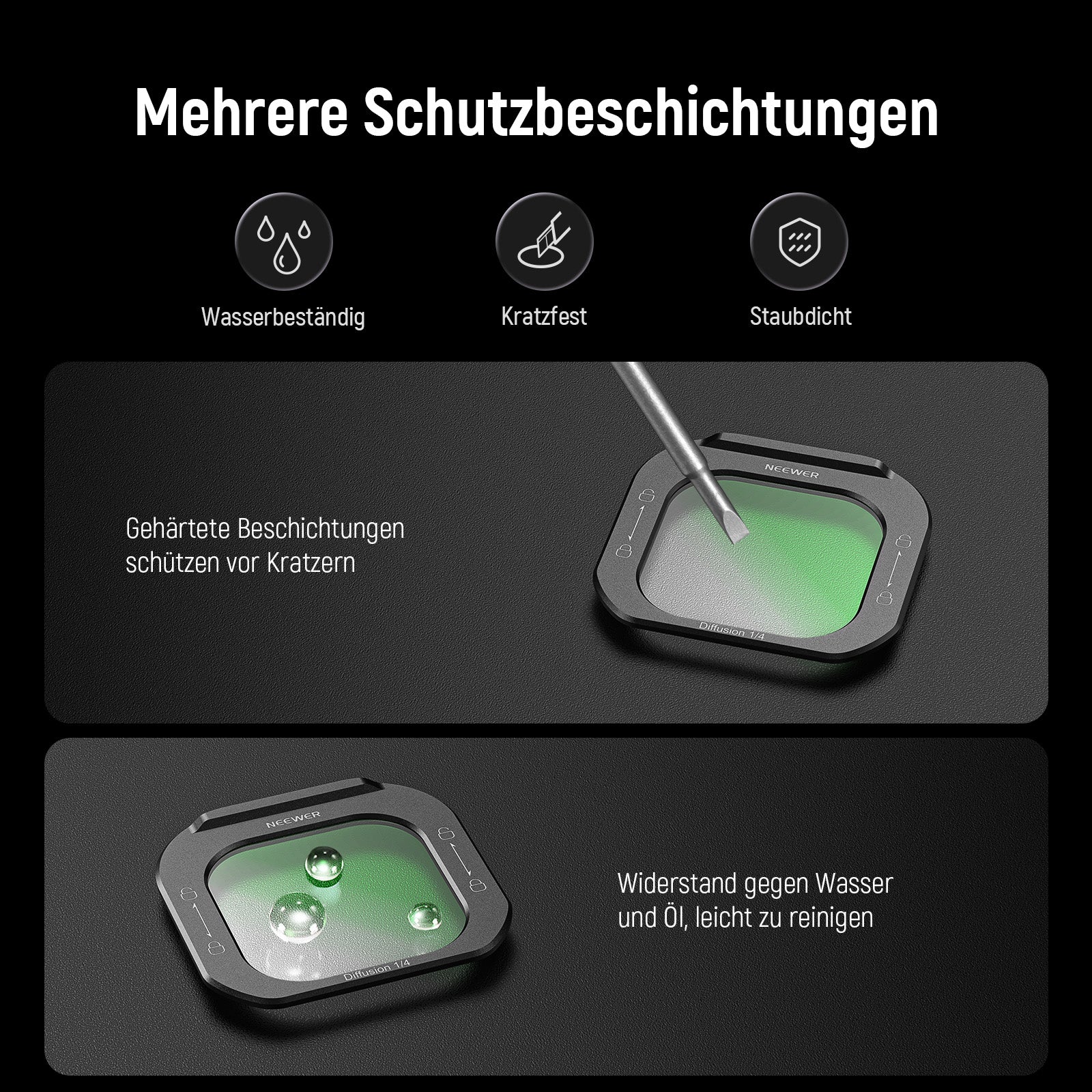 NEEWER FL-I5 1/4 Black Diffusion Handy Objektivfilter für iPhone PA073/PA074 Käfig - Image 6