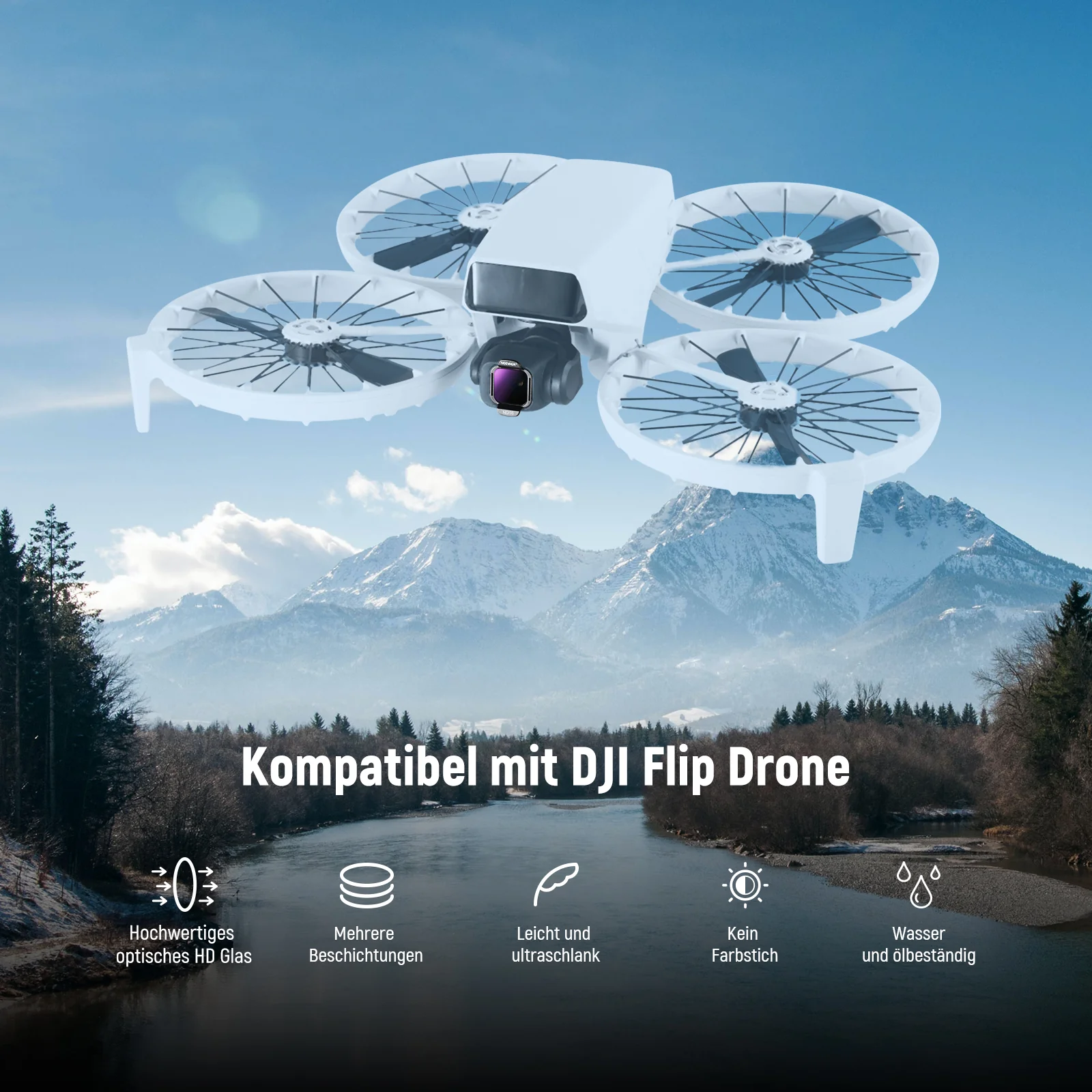 NEEWER FL-N35 6-Pack ND/PL Filter Accessories Set for DJI Flip / Lito X1 Drone - Image 11