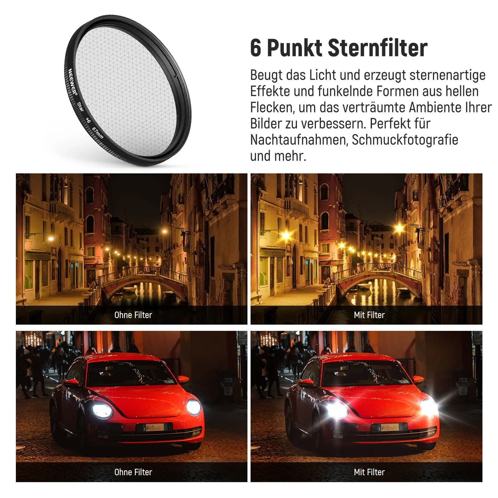 NEEWER FL-P11/FL-P12 7er Pack Clip-On 67mm Filter Set für Smartphones - Image 15