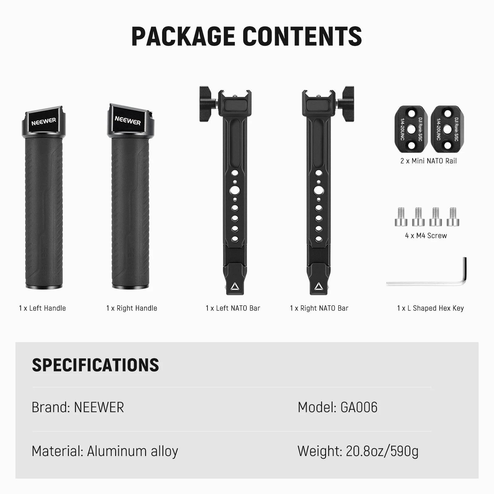 NEEWER GA006 Dual Handgriff für DJI Gimbals - Image 8