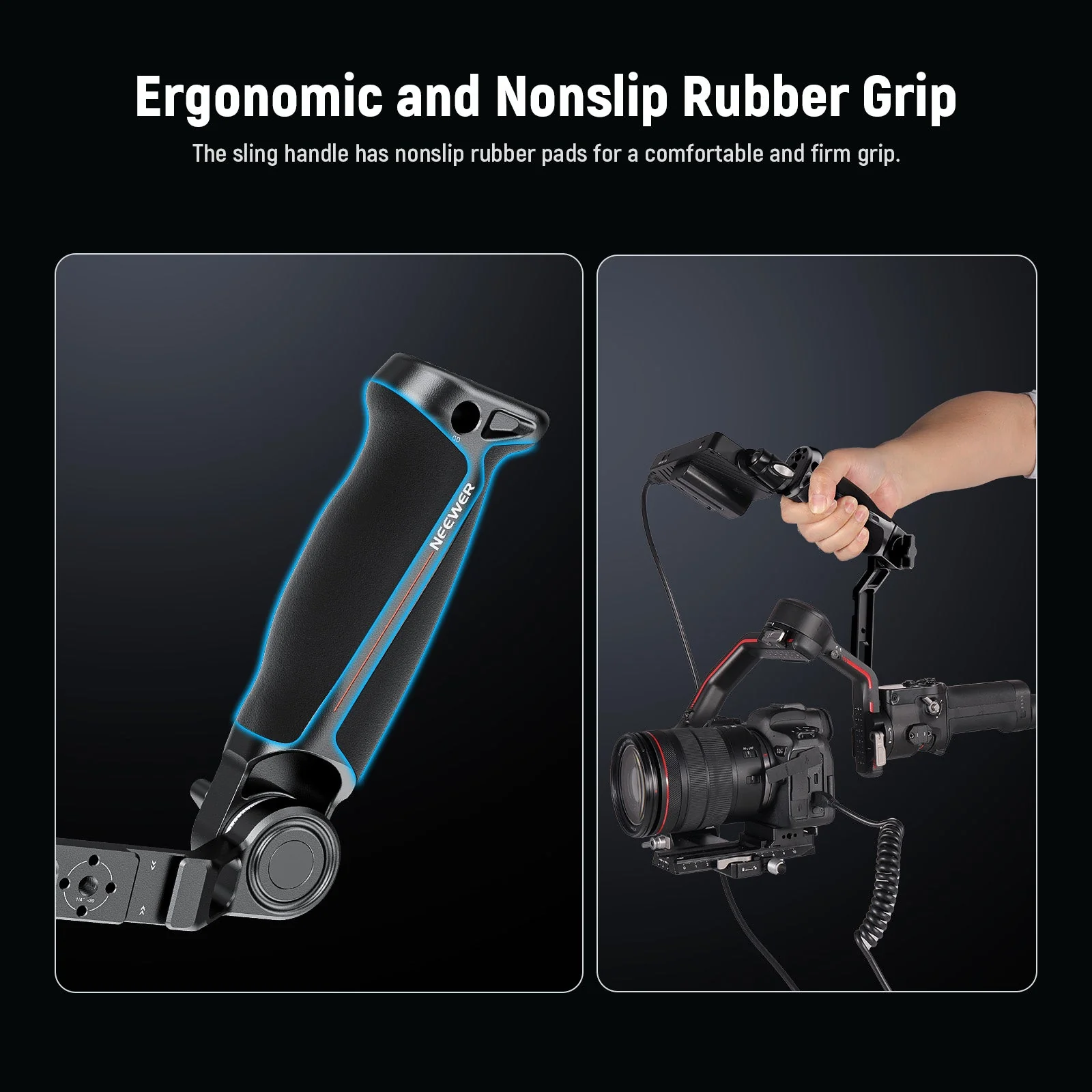 NEEWER GA020 Gimbal Sling Handgriff mit NATO & QD für DJI RS4 RS4 Pro RS3 RS3 Pro RS2 - Image 6
