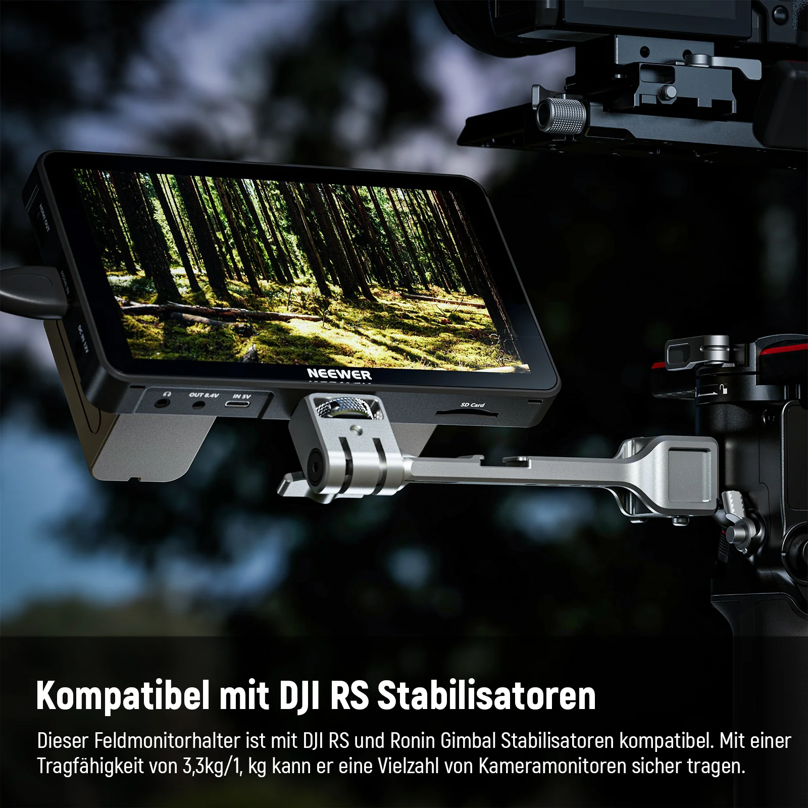 NEEWER GA021 360° drehbarer NATO Monitorhalterung für RS Gimbal - Image 2