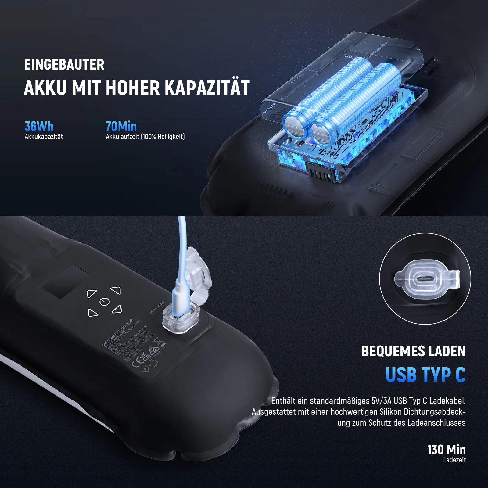NEEWER BASICS GC30C 30W RGB Handheld RGB Leuchtstab - Image 5
