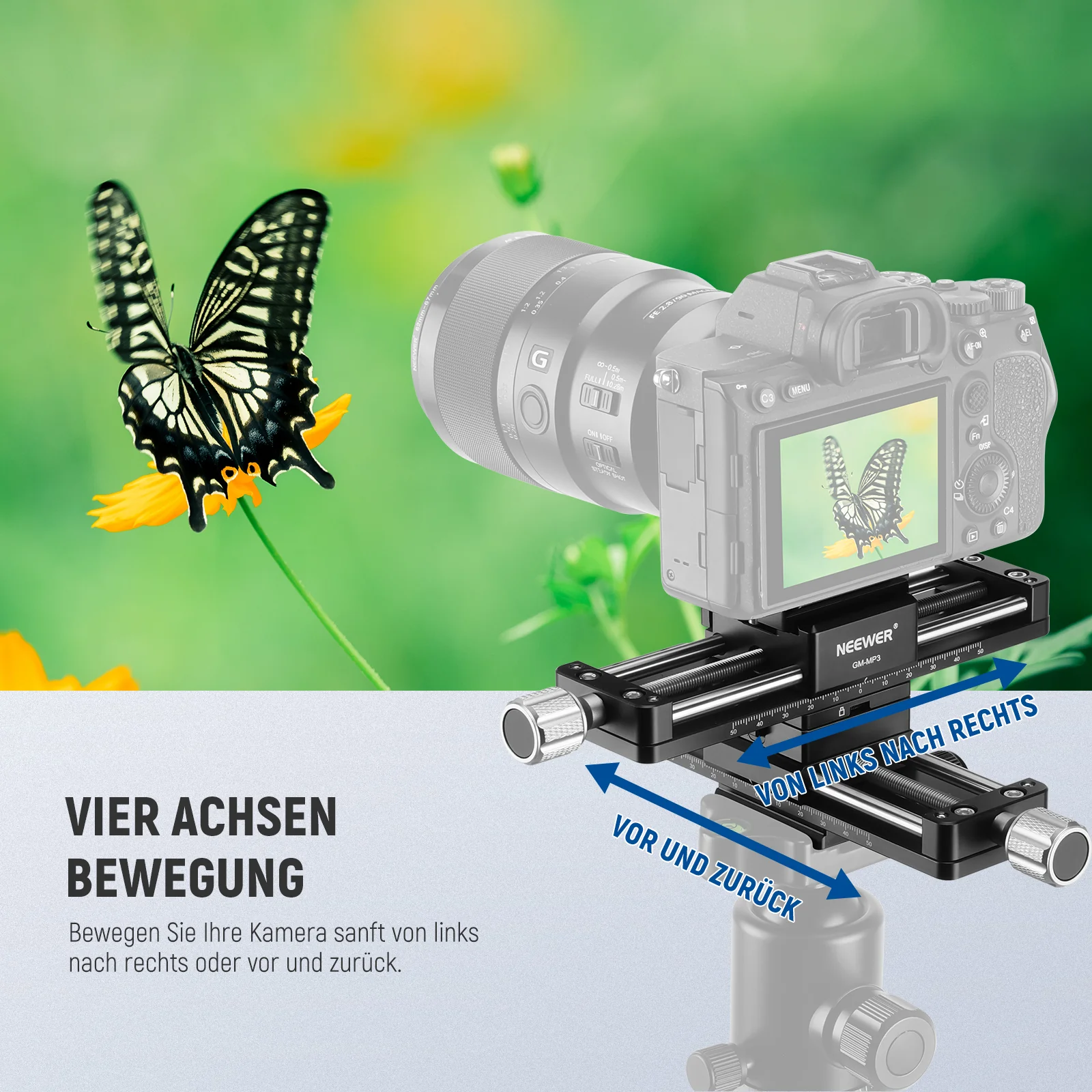 NEEWER GM-MP3 4 Achsen Makro Fokussierschiene - Image 4