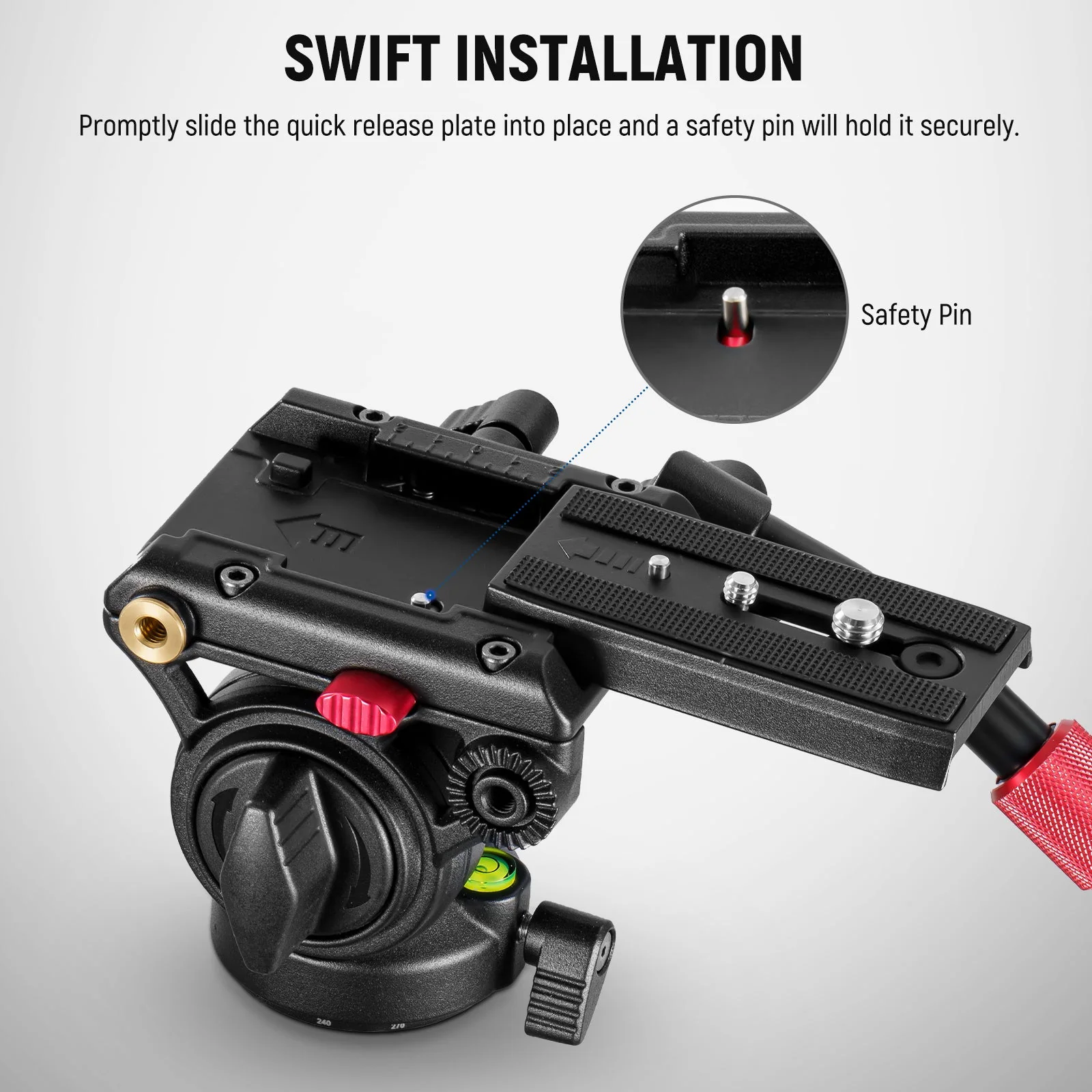 NEEWER GM001 Metall Schwerlast Video Stativ Fluid-kopf - Image 3