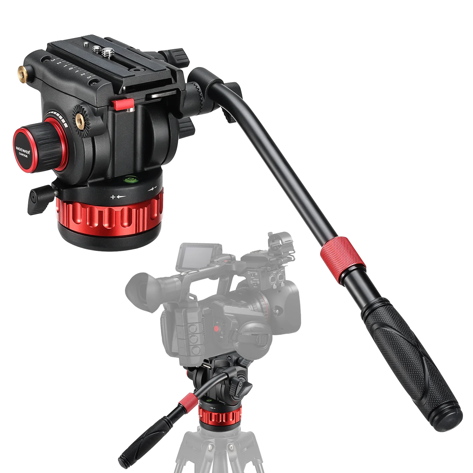 NEEWER GM006 Pro Fluid-Kopf für Video Stativ
