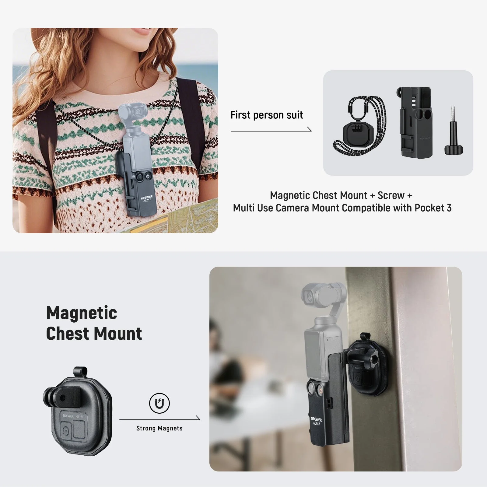 NEEWER BASICS GP-52 16 In 1 Zubehörset für DJI OSMO Pocket 3 - Image 4