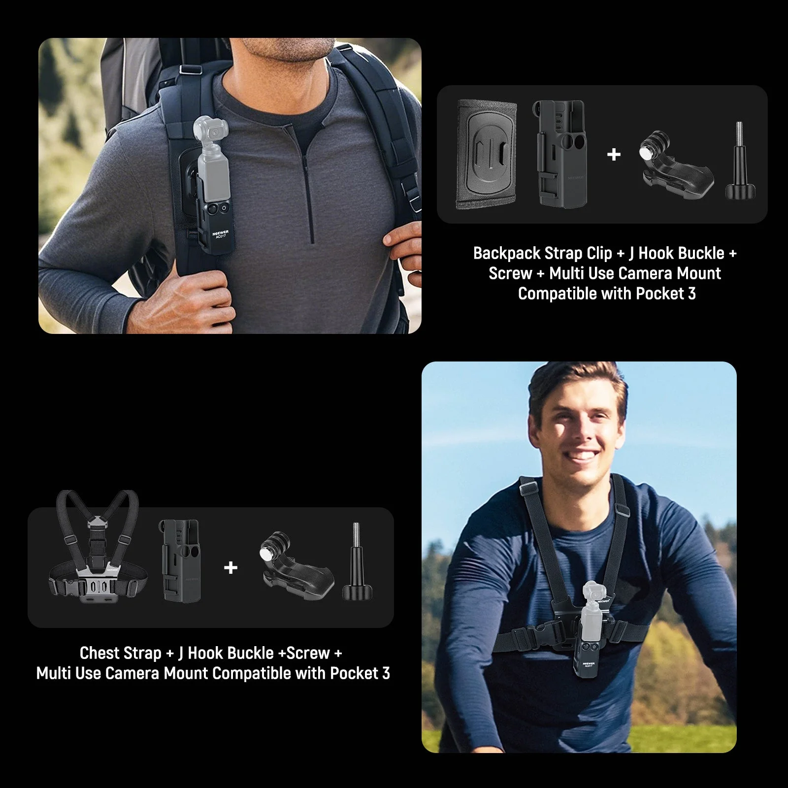 NEEWER BASICS GP-52 16 In 1 Zubehörset für DJI OSMO Pocket 3 - Image 5