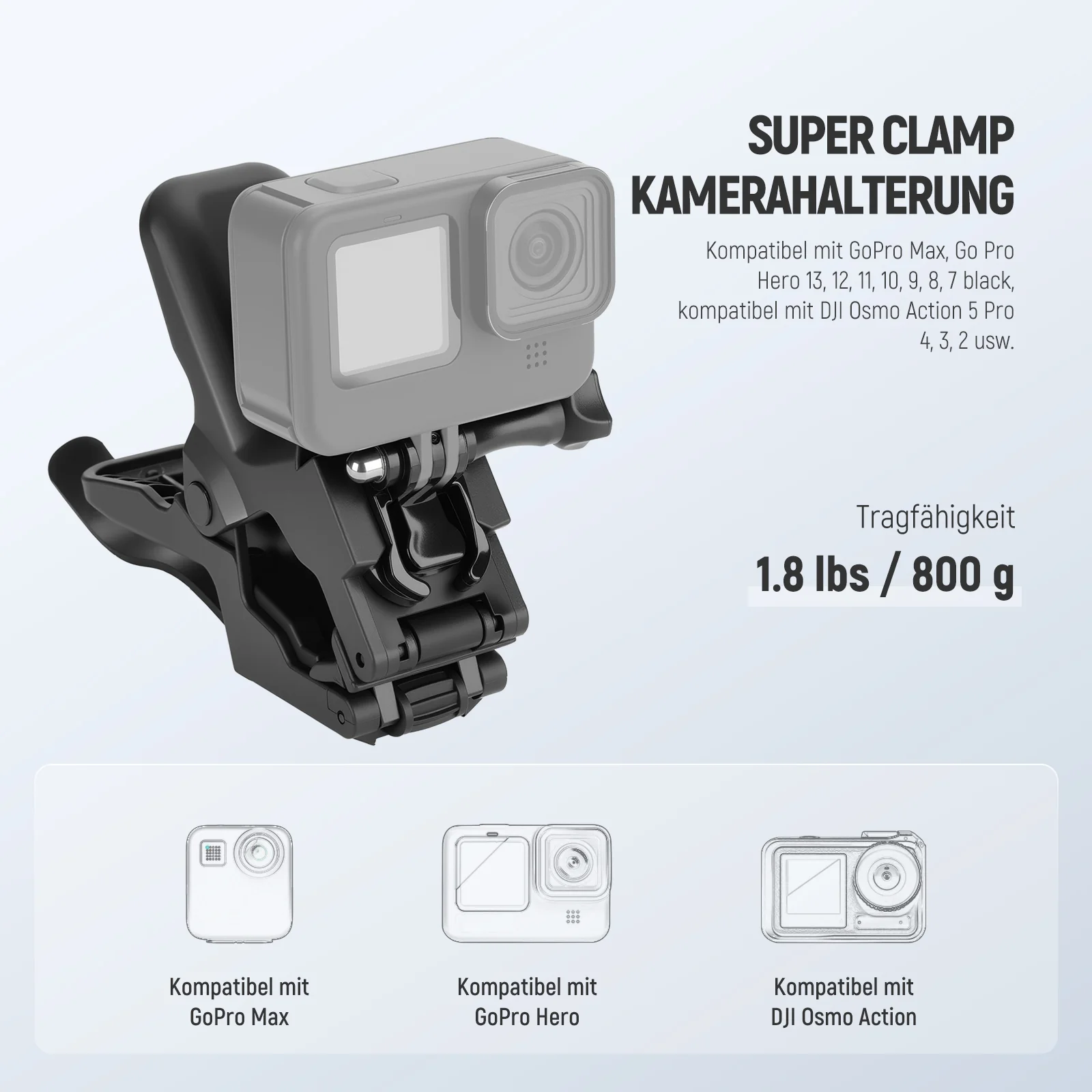 NEEWER GP-80 Flexible Klemmhalterung für Actionkamera - Image 2