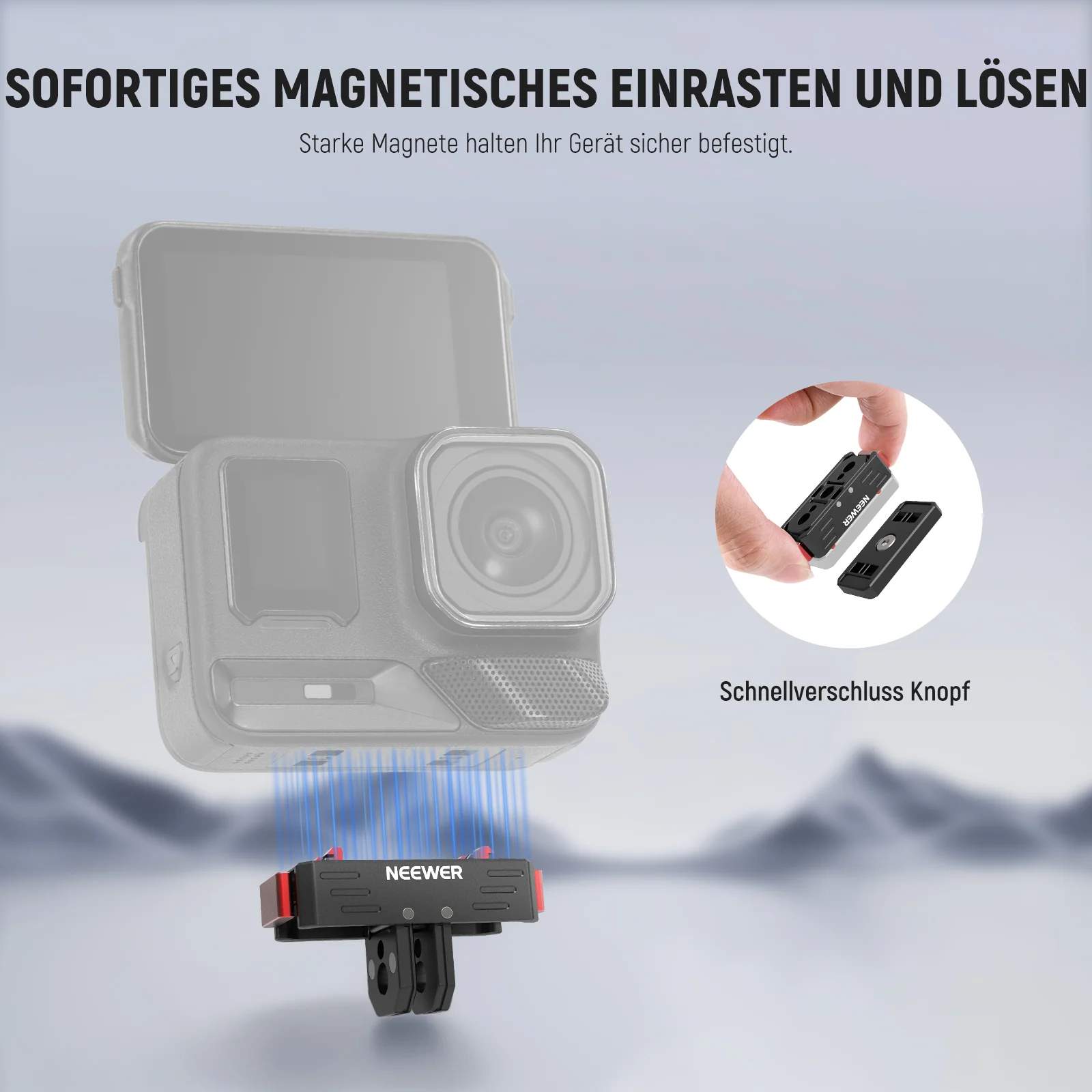 NEEWER GP-88/GP-87 magnetische Schnellwechsel-Halterung für Insta360 - Image 3