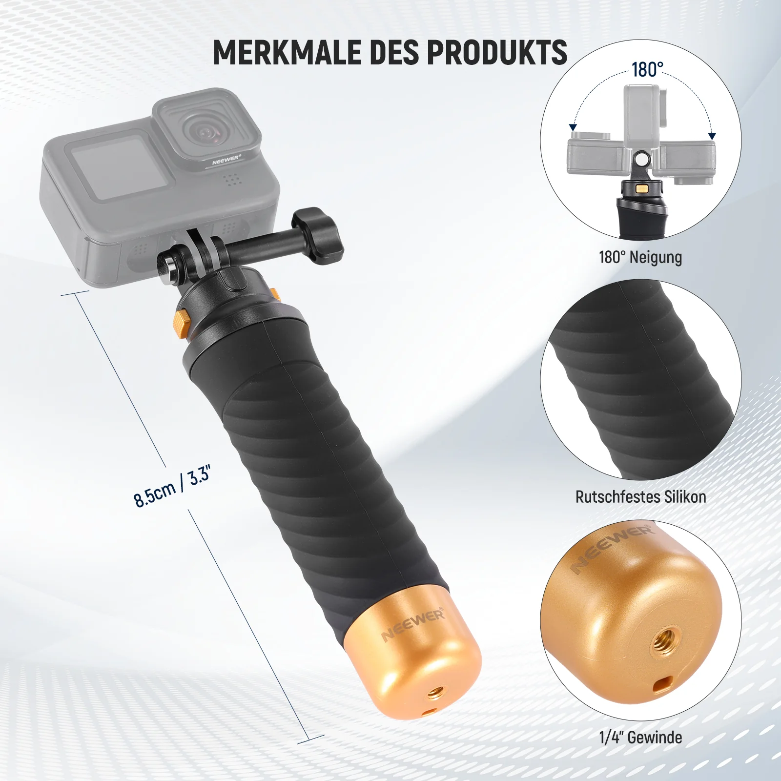 NEEWER GP23 Schwimmender Handgriff für Action Kamera - Image 15