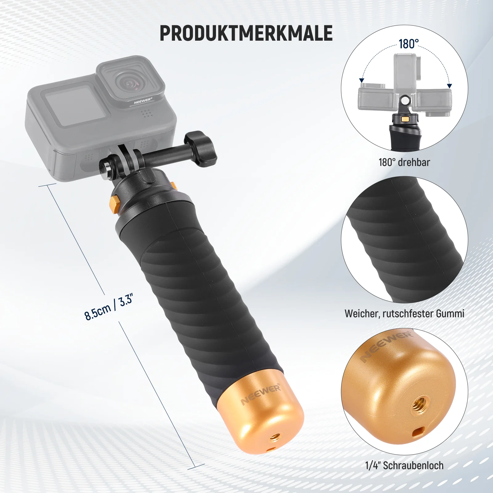 NEEWER GP23 Schwimmender Handgriff für Action Kamera - Image 7