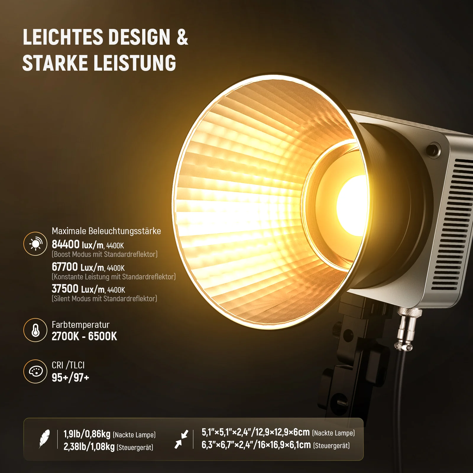 NEEWER HS200B 280W Tragbares LED-Videoleuchte - Image 2
