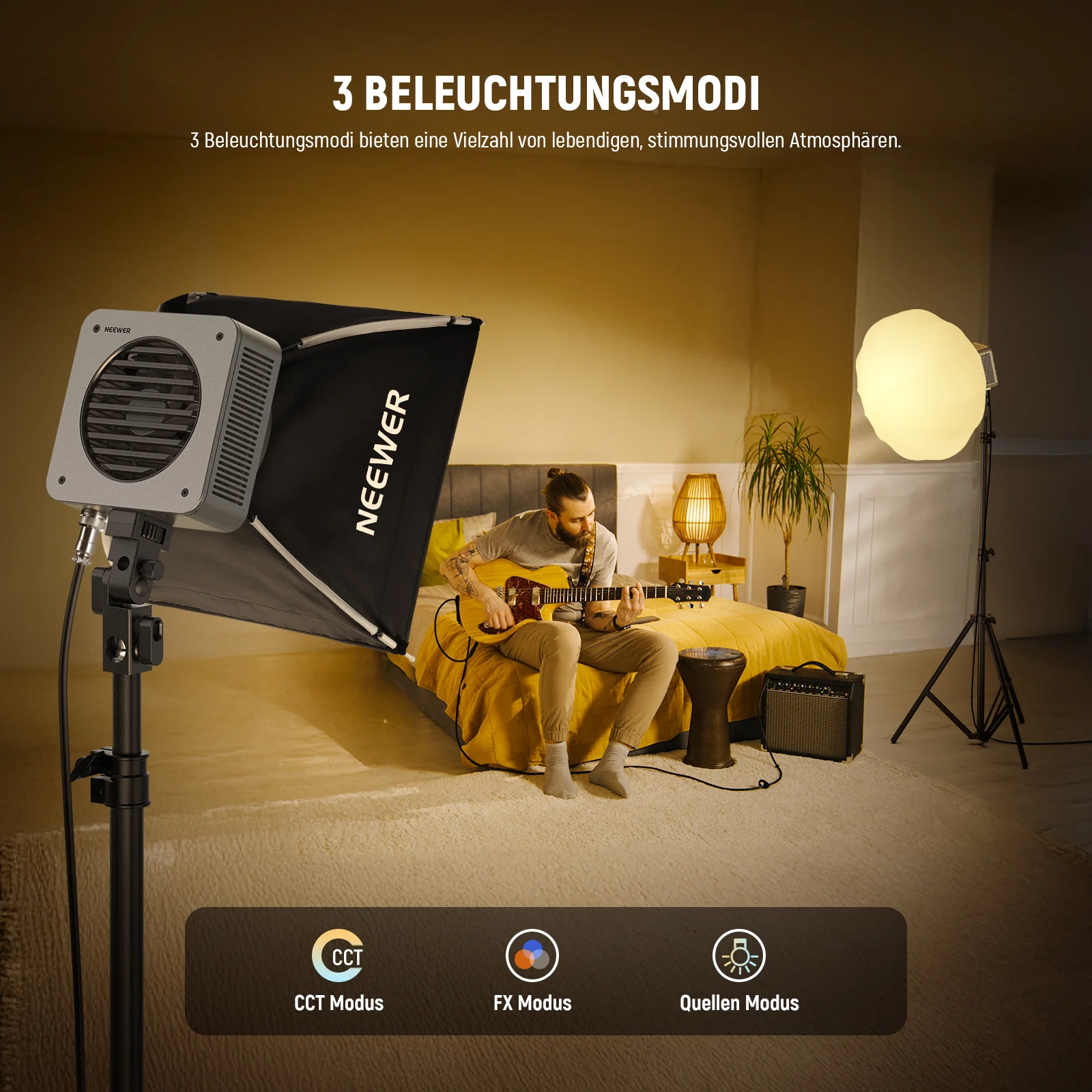 NEEWER HS200B 280W Tragbares LED-Videoleuchte - Image 3