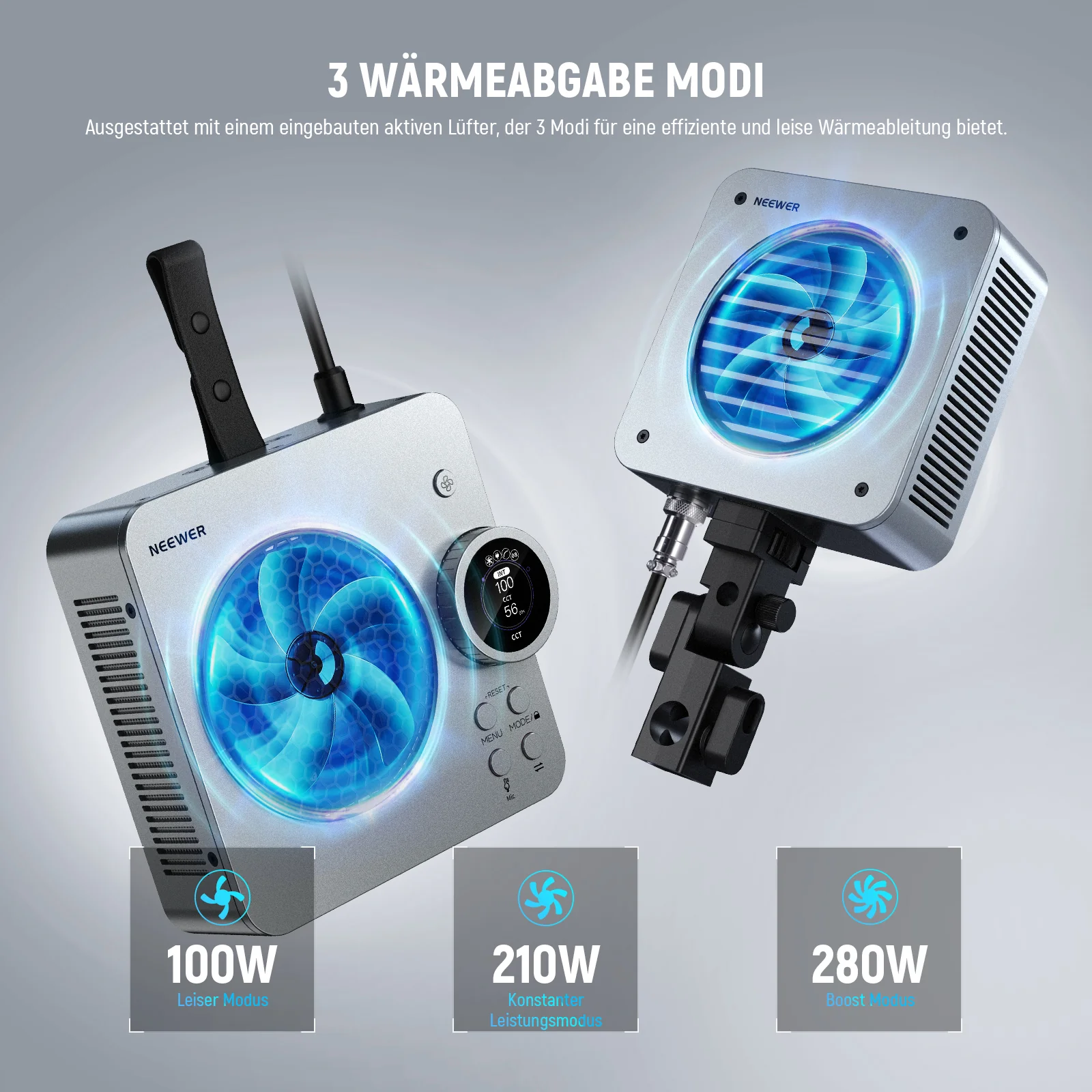 NEEWER HS200B 280W Tragbares LED-Videoleuchte - Image 5
