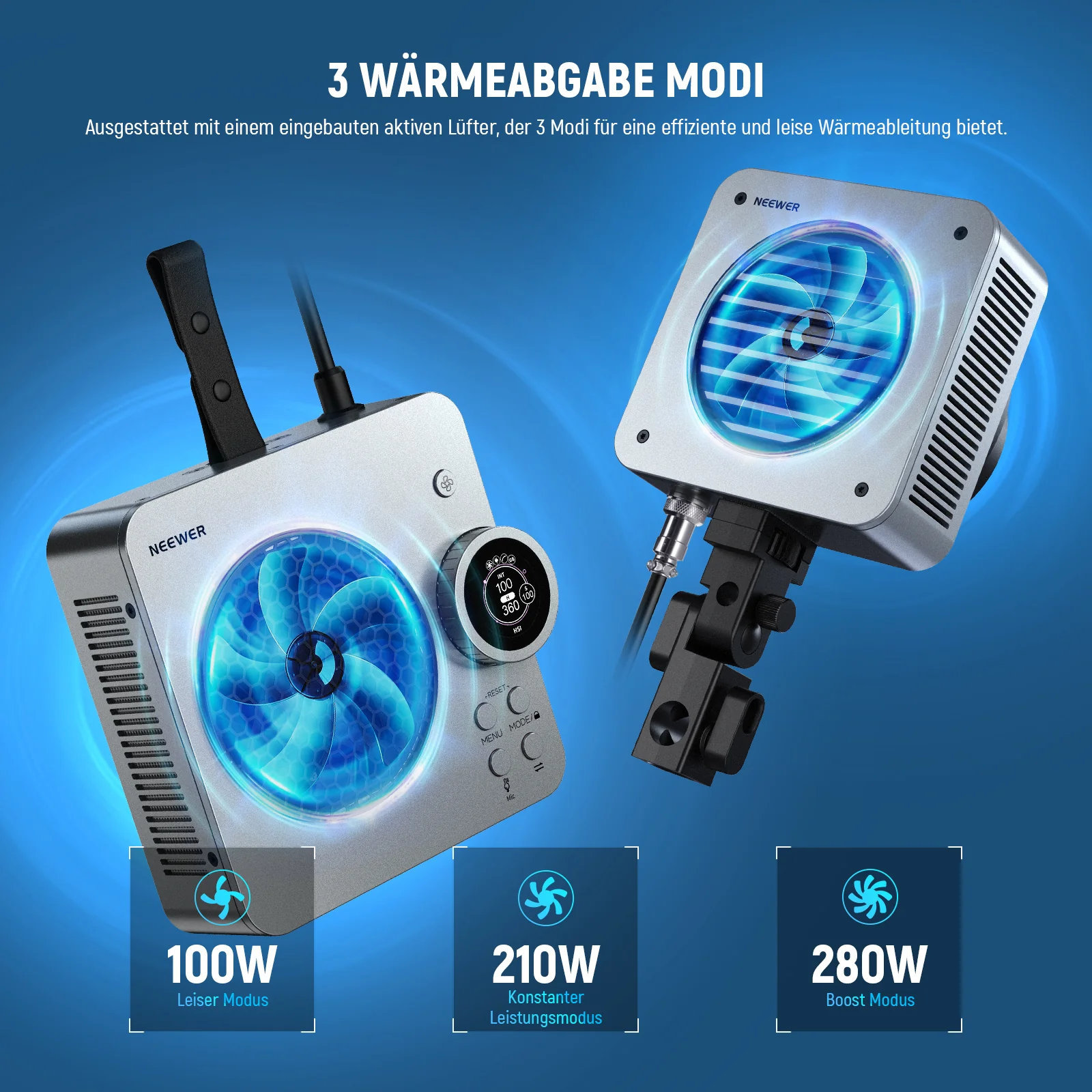NEEWER HS200C 280W Tragbare RGB LED Videoleuchte - Image 5