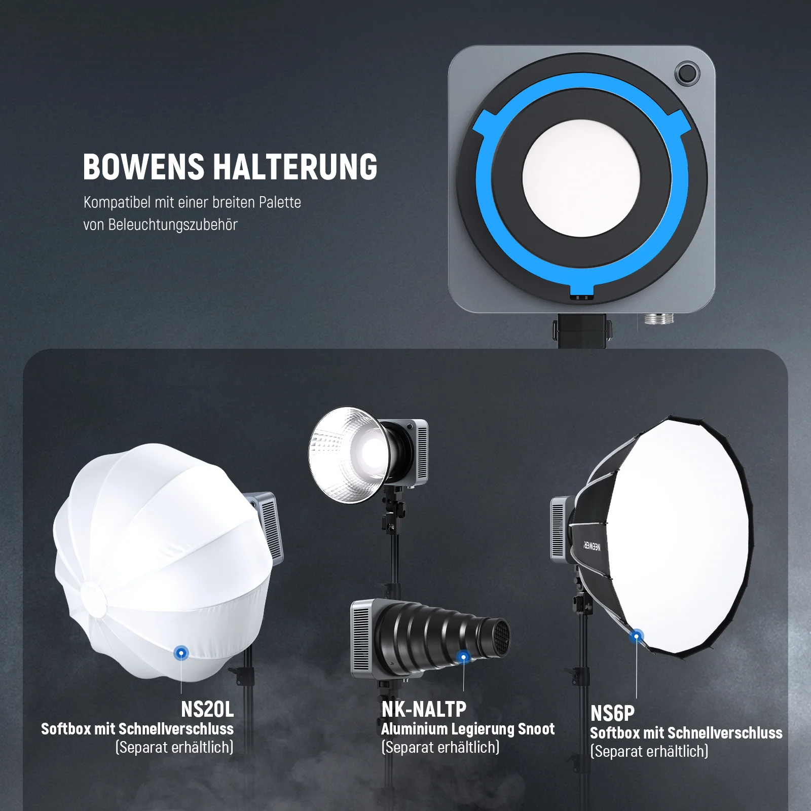 NEEWER HS200C 280W Tragbare RGB LED Videoleuchte - Image 8