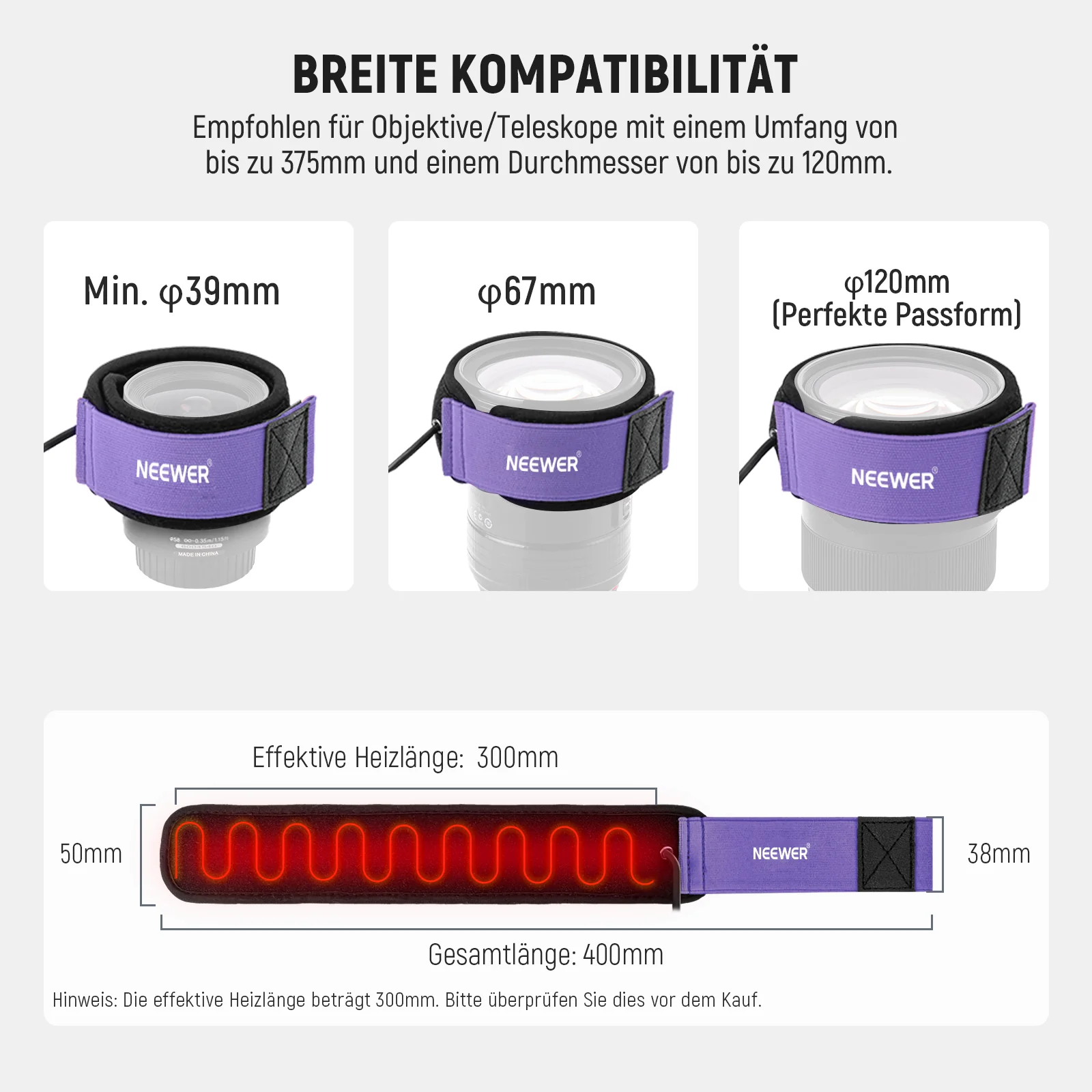 NEEWER HW-28B/HW-29B/HW-30B USB Objektivwärmer - Image 13