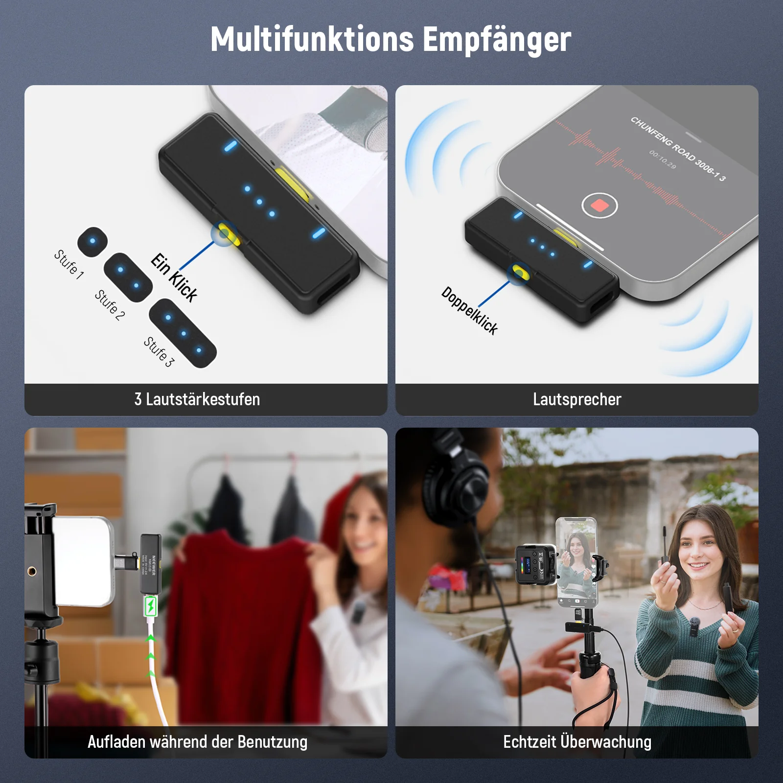 NEEWER KM15 USB C Drahtloses Lavalier Mikrofon Set - Image 8