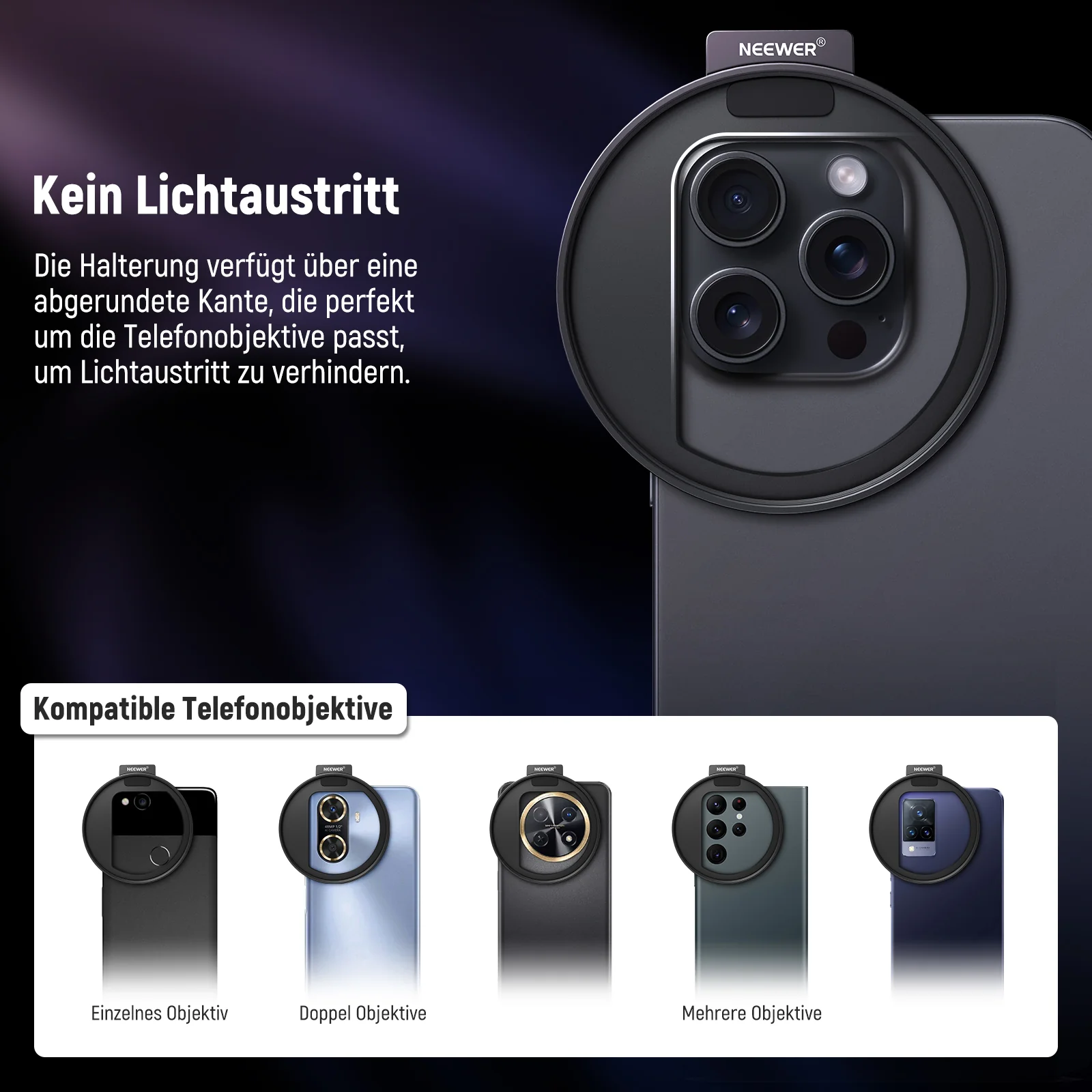 NEEWER LA006 Verbesserte 67mm Handy Filter Halterung Adapter - Image 2