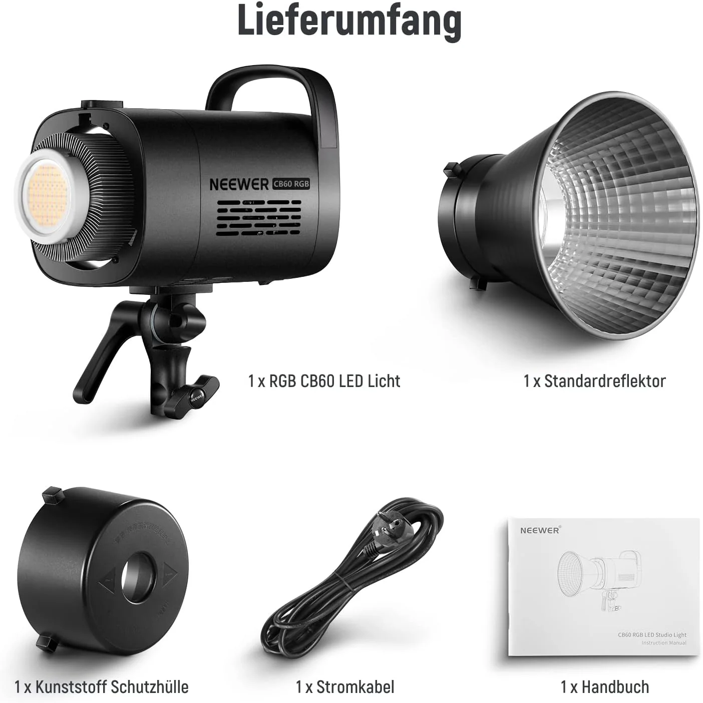 NEEWER RGB CB60 70W CRI 97+ LED Videoleuchte - Image 9