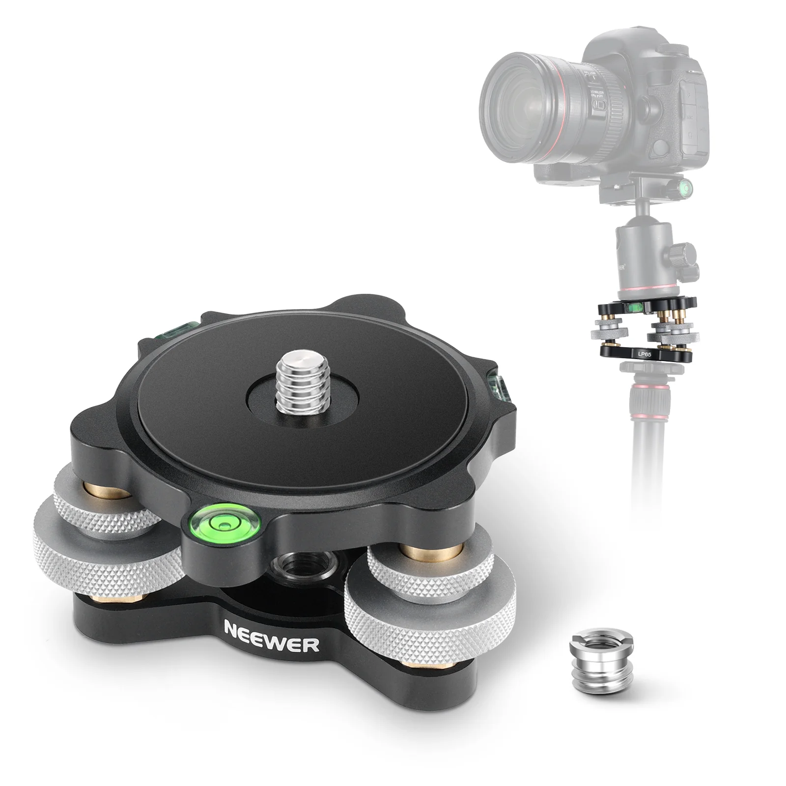 NEEWER LP65 Kamera Stativkopf Nivelliersockel