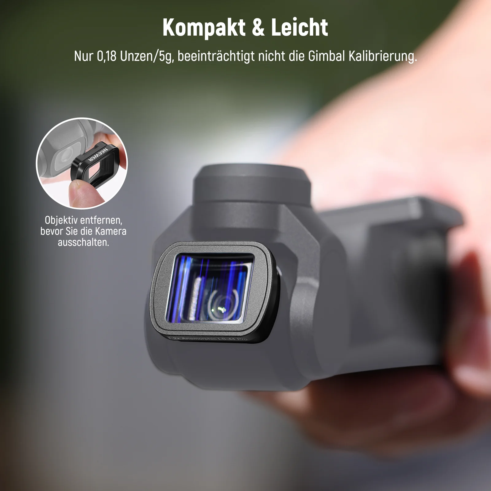 NEEWER LS-44 Pro 1.2X Blaues Anamorphot-Objektiv für DJI Osmo Pocket 3 / Pocket 4 & Xtra Muse - Image 8