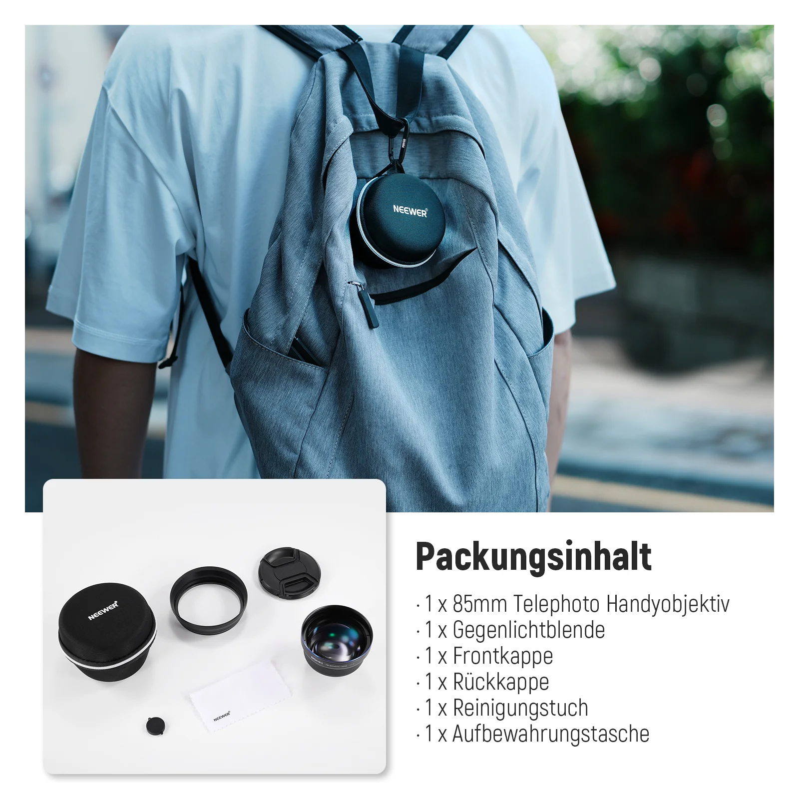 NEEWER LS-59 HD 85MM Teleobjektiv mit 17mm-Gewinde - Image 17