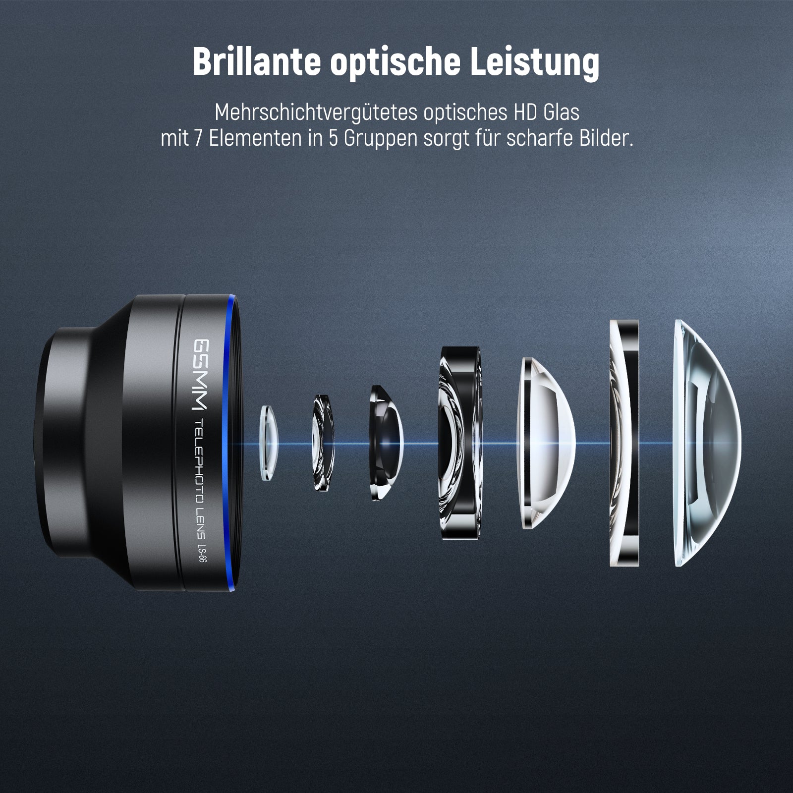 NEEWER LS-66 65mm HD Teleobjektiv mit 17mm Gewinde Linsenrückplatte & Handy Käfig - Image 5