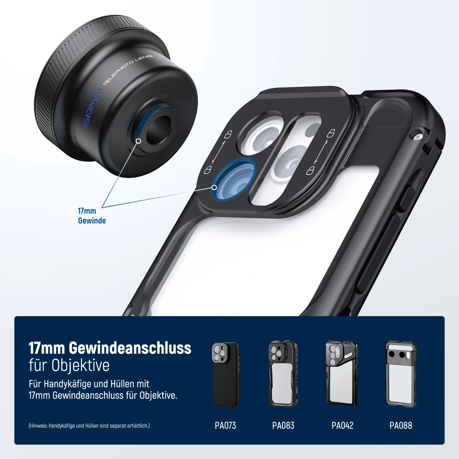 NEEWER LS-71 58mm Teleobjektiv mit 17mm Gewinde Objektivclip - Image 7