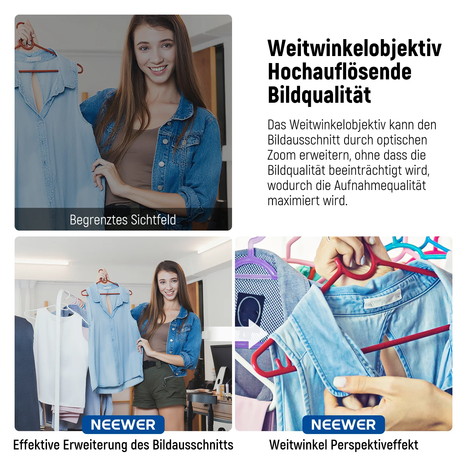 NEEWER LS-72 100° FOV 18mm Weitwinkelobjektiv mit 17mm Gewinde Objektivclip - Image 4