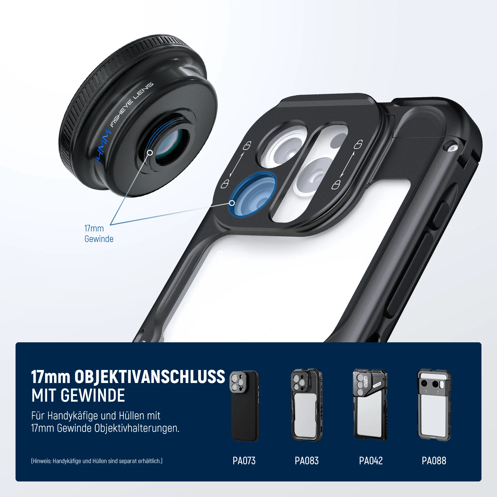 NEEWER LS-77 170° 14mm Fish Eye VR Objektiv mit Handy Objektiv Clip - Image 7