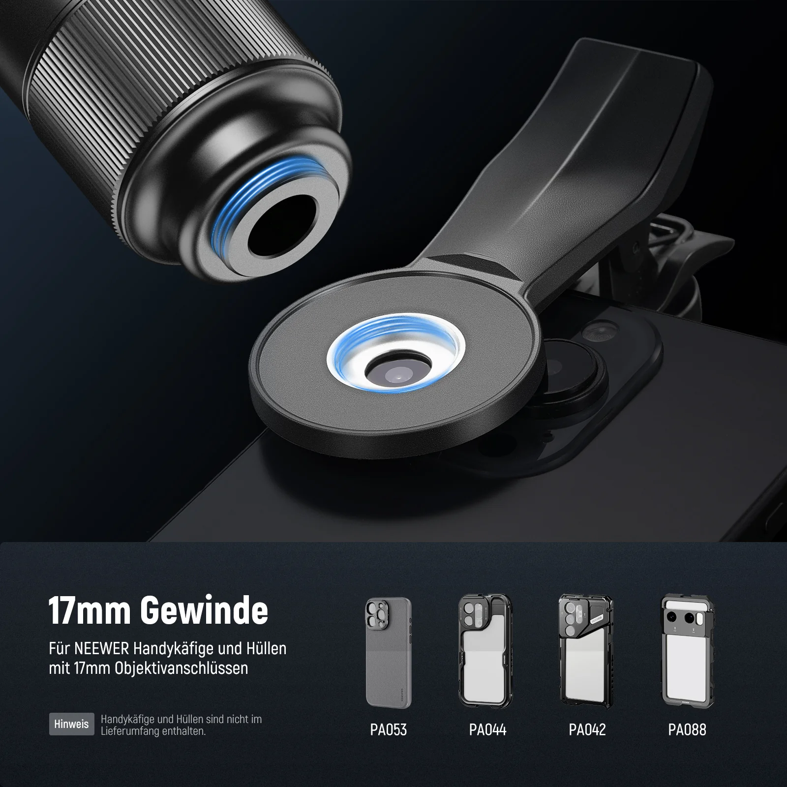 NEEWER LS-78 400mm Teleobjektiv mit 17mm Objektivclip für Smartphone Kamera - Image 8