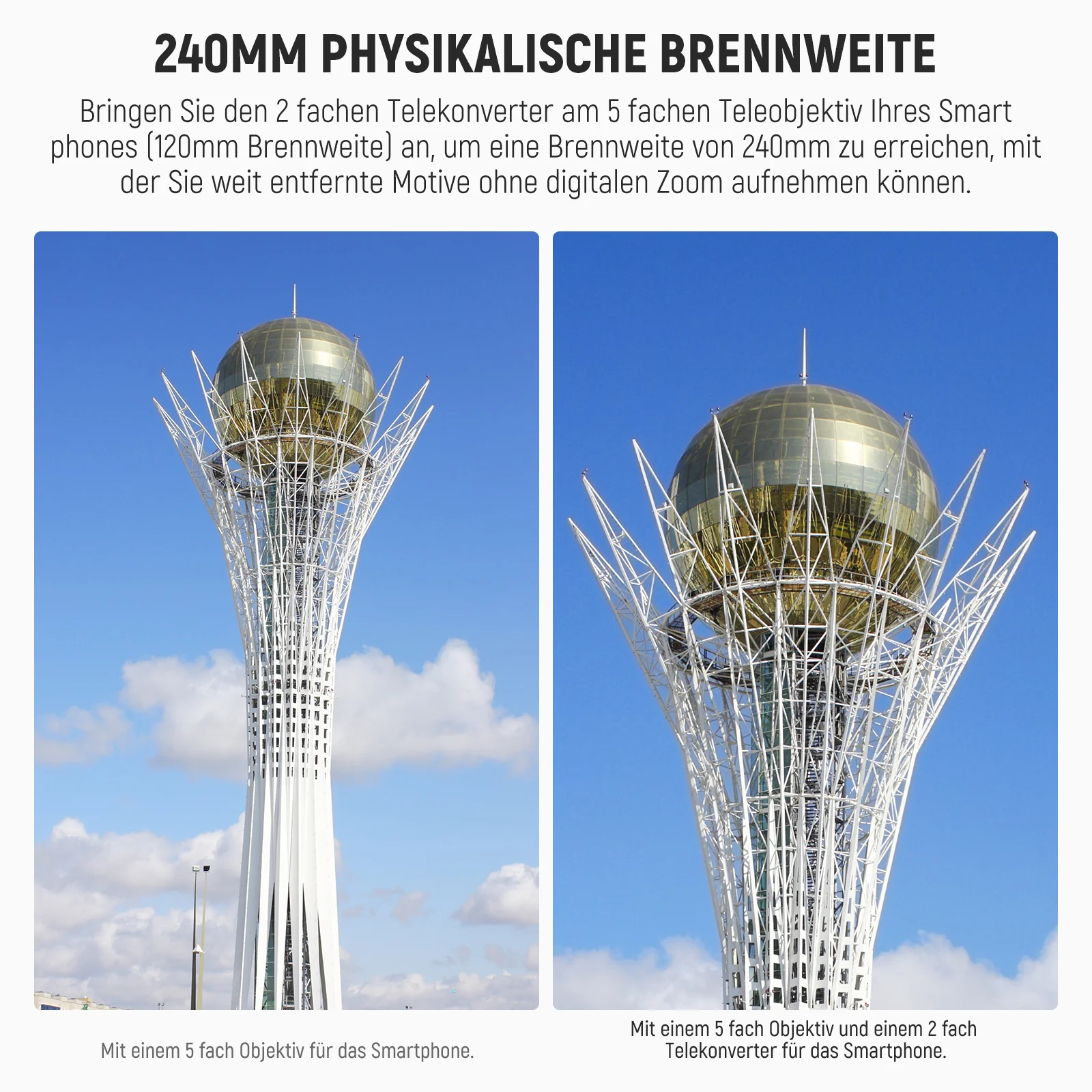 NEEWER LS-79 2X 240mm Konverter für Teleobjektive von Handykameras - Image 13