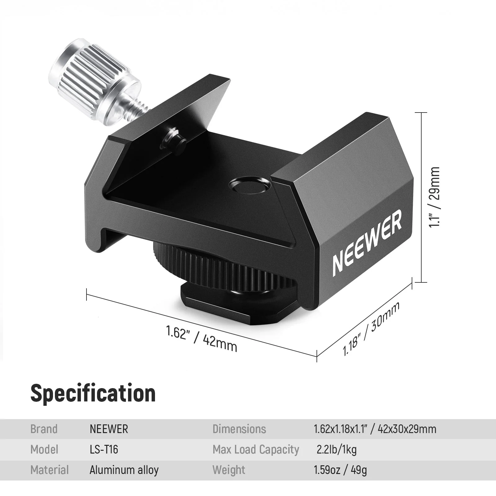 NEEWER LS-T16 Teleskop Sucherfernrohr Montageadapter aus Metall - Image 7