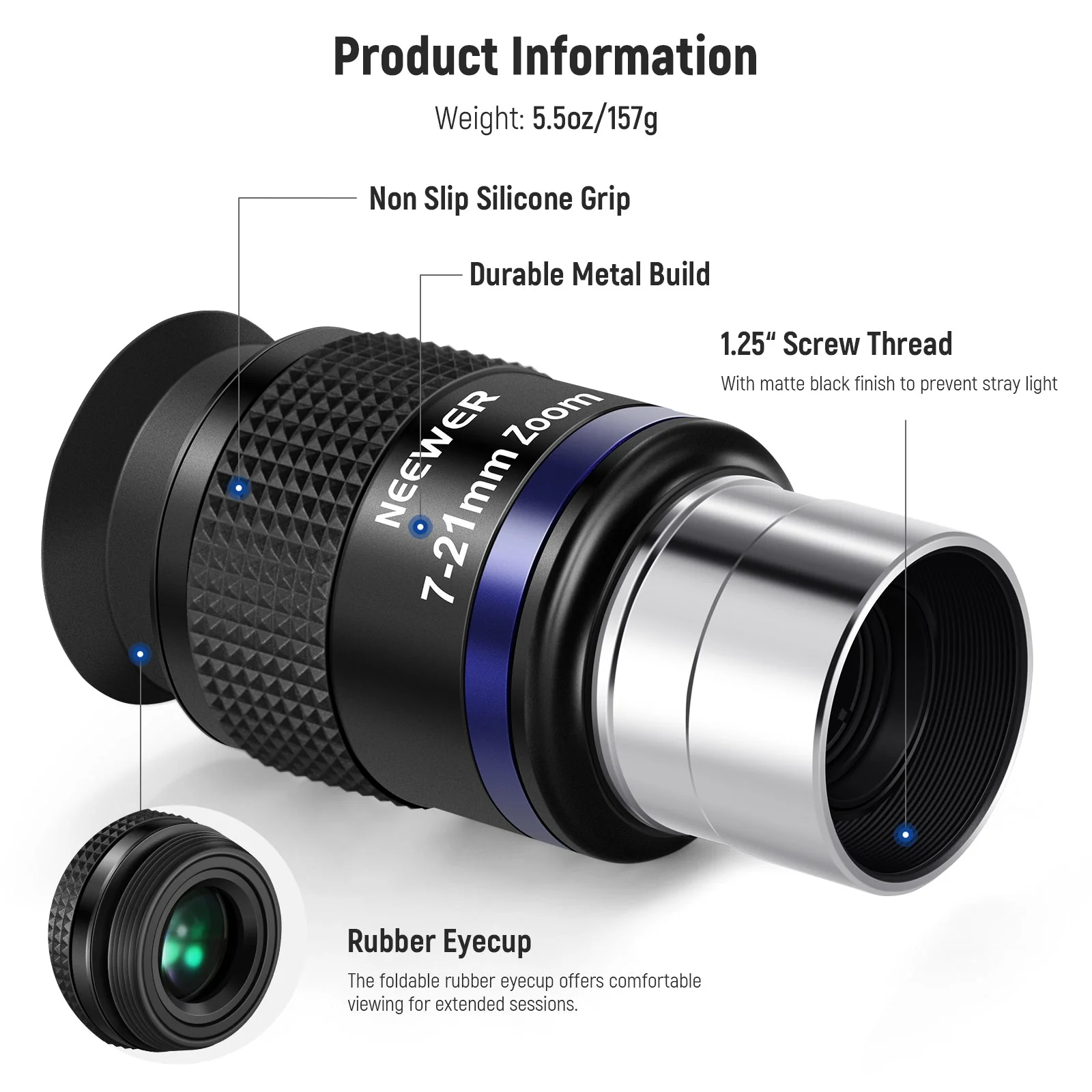 NEEWER LS-T22 Zoom Teleskop Okular - Image 7