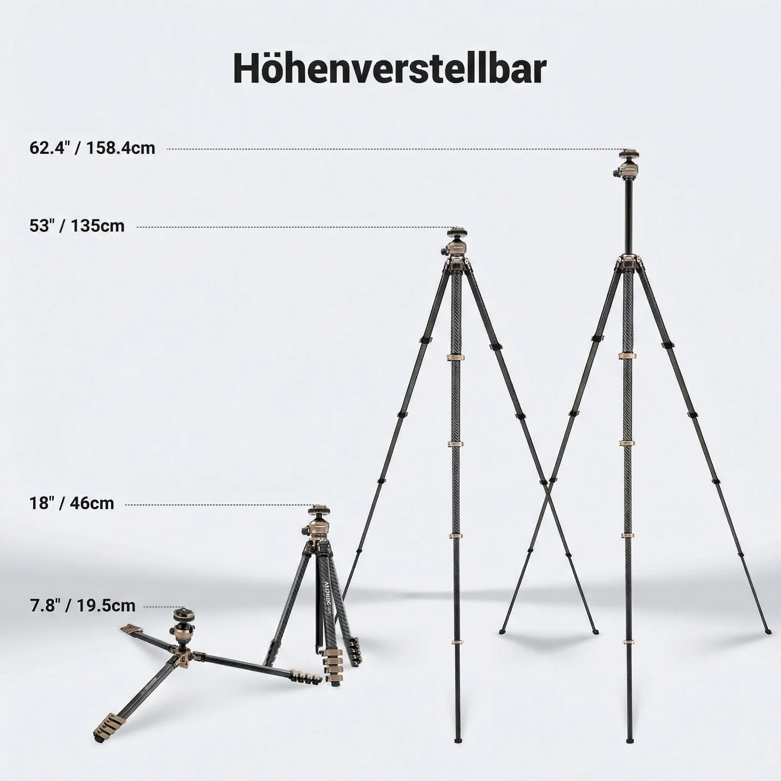 NEEWER LT39 158cm Kohlefaser Reisestativ - Image 5