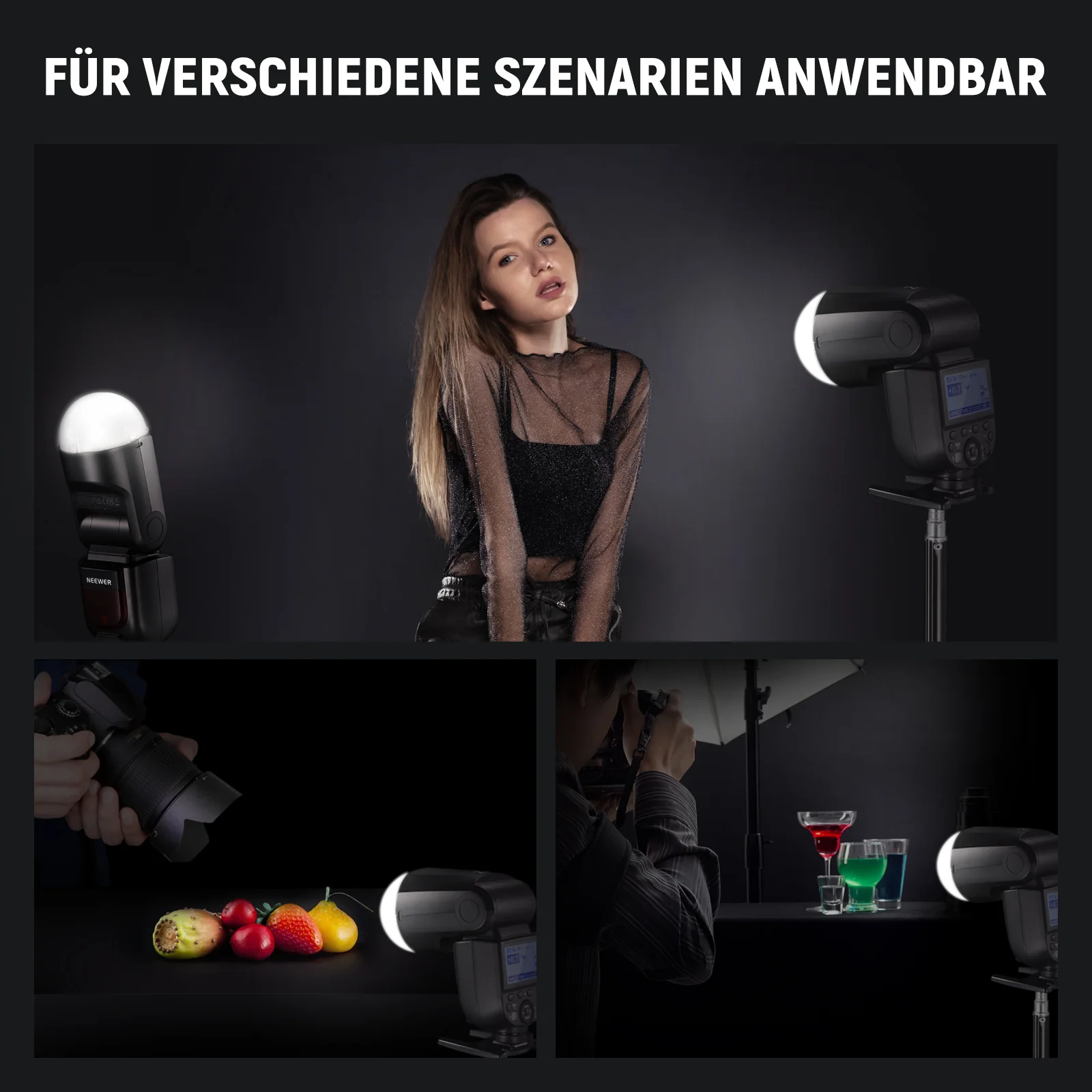 NEEWER M12 Magnetischer Kuppeldiffusor für Z3R Z2PRO Z2 Z1 Speedlite Blitz - Image 7