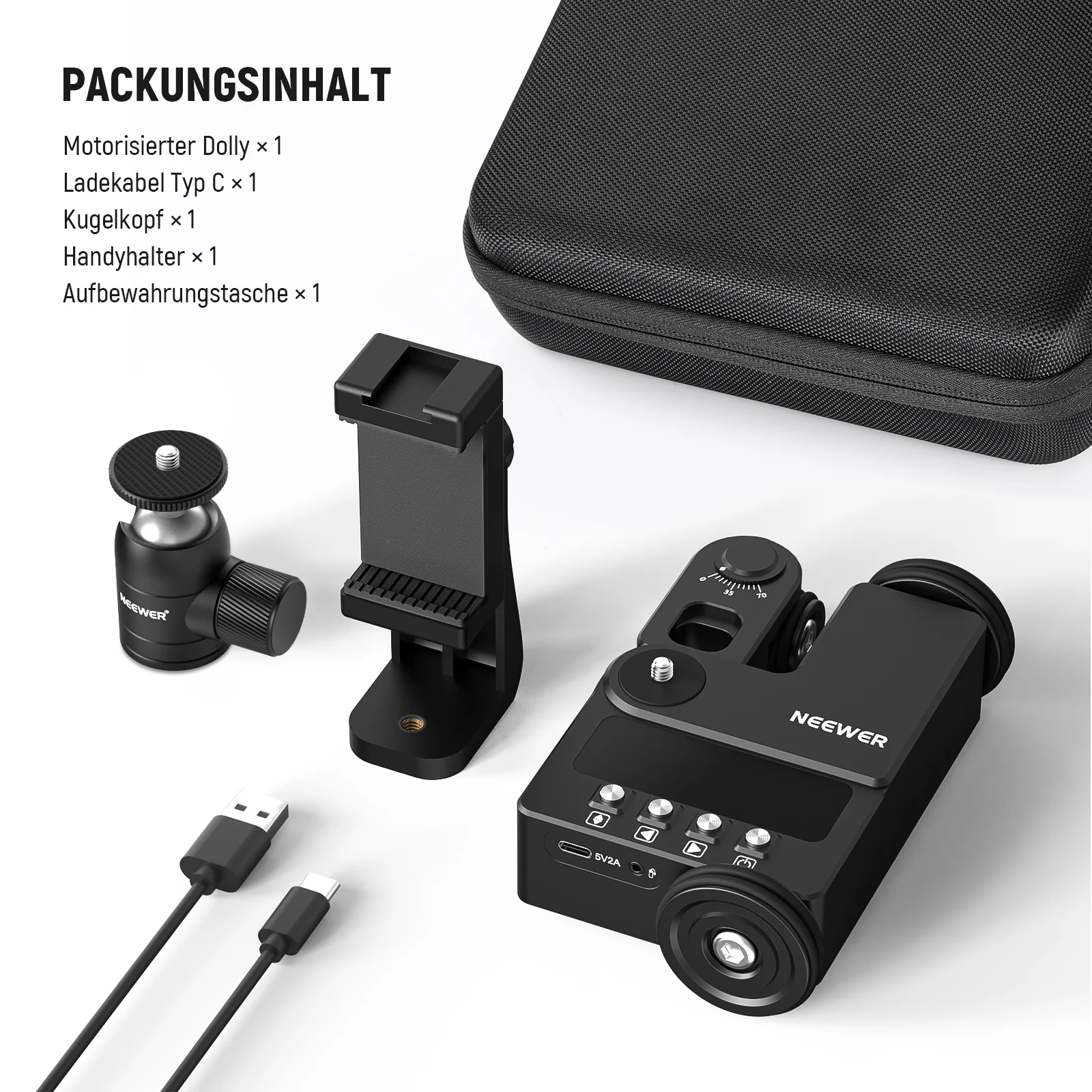NEEWER DL200 Motorisierter Kamerawagen Dolly mit App Steuerung für iOS/Android Handys - Image 9