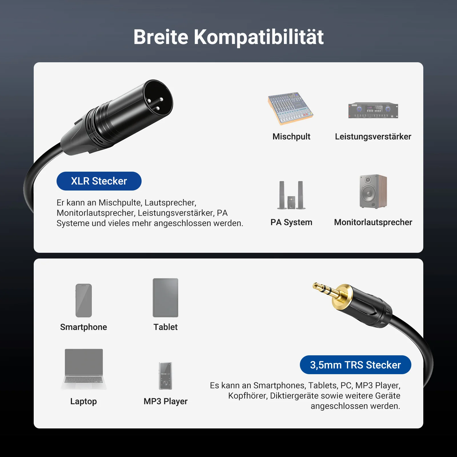 NEEWER MS023 3,5mm auf XLR Kabel - Image 3