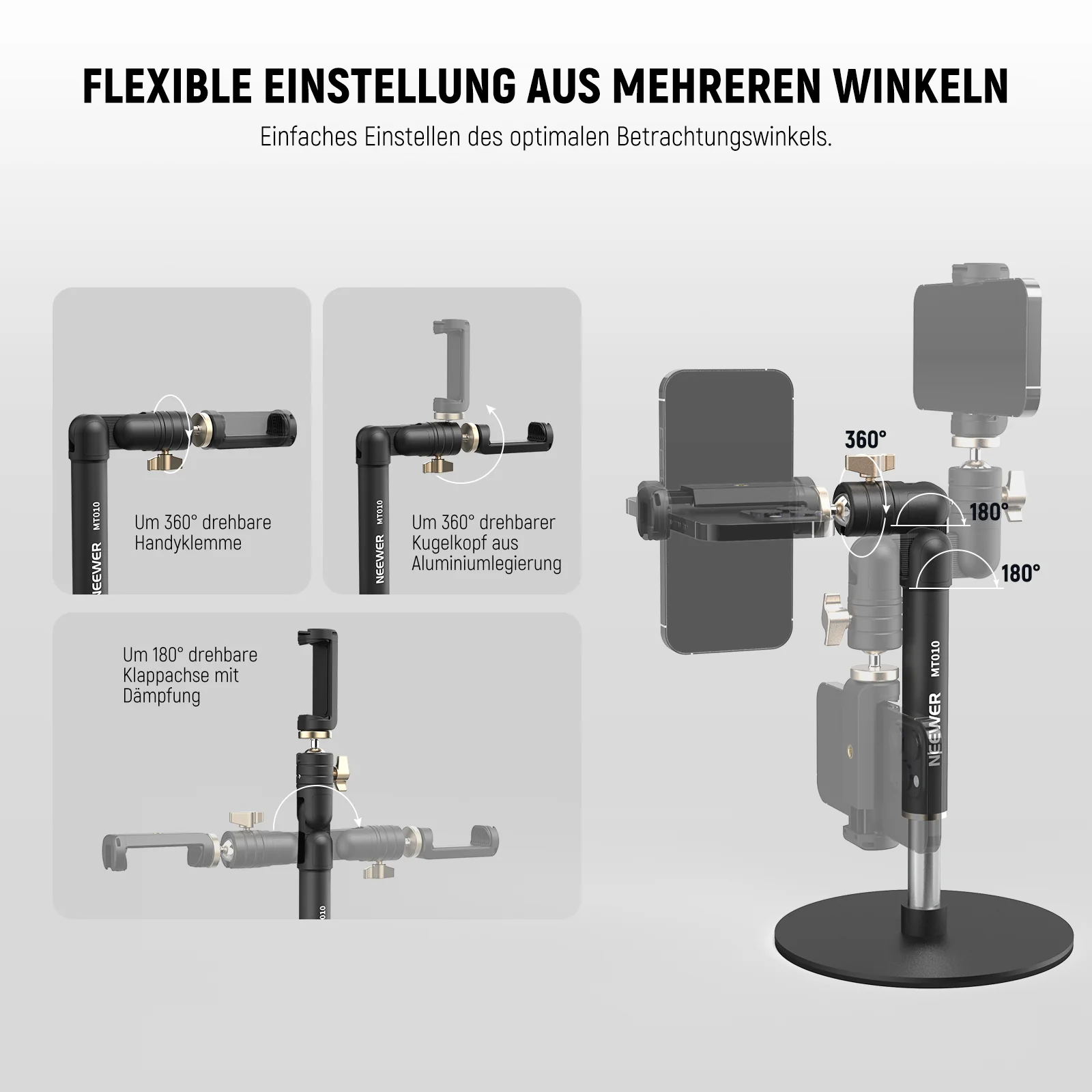 NEEWER MT010 Tisch Handyhalterung - Image 2